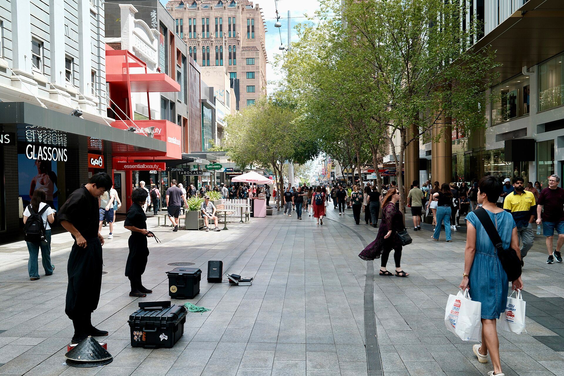 Adelaide Fringe street activity in Rundle Mall