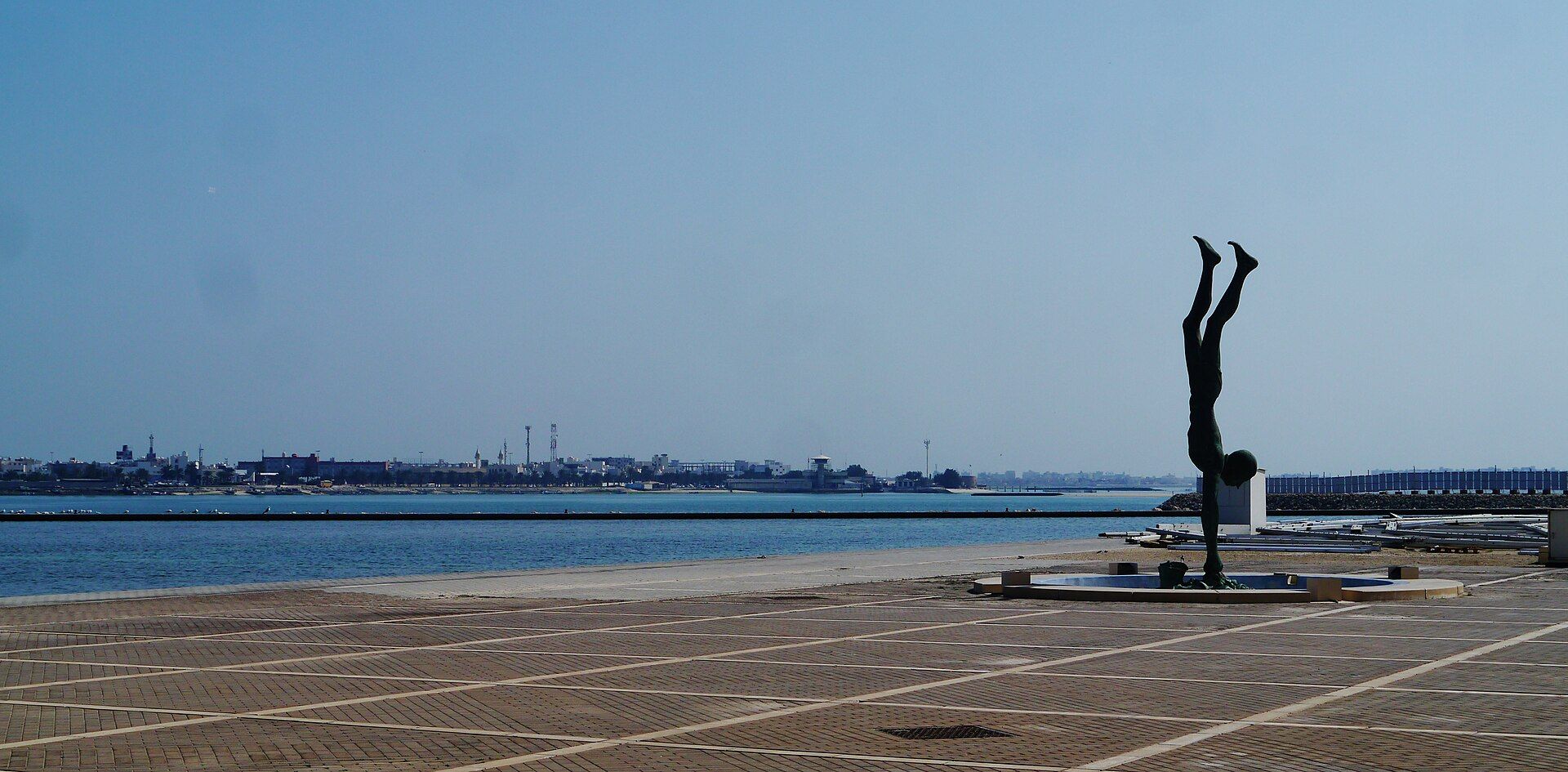Pearl Diver sculpture outside Bahrain National Museum
