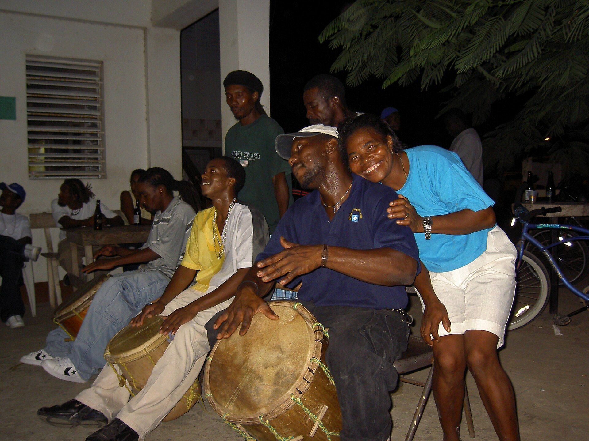 Garifuna musicians performing on drums