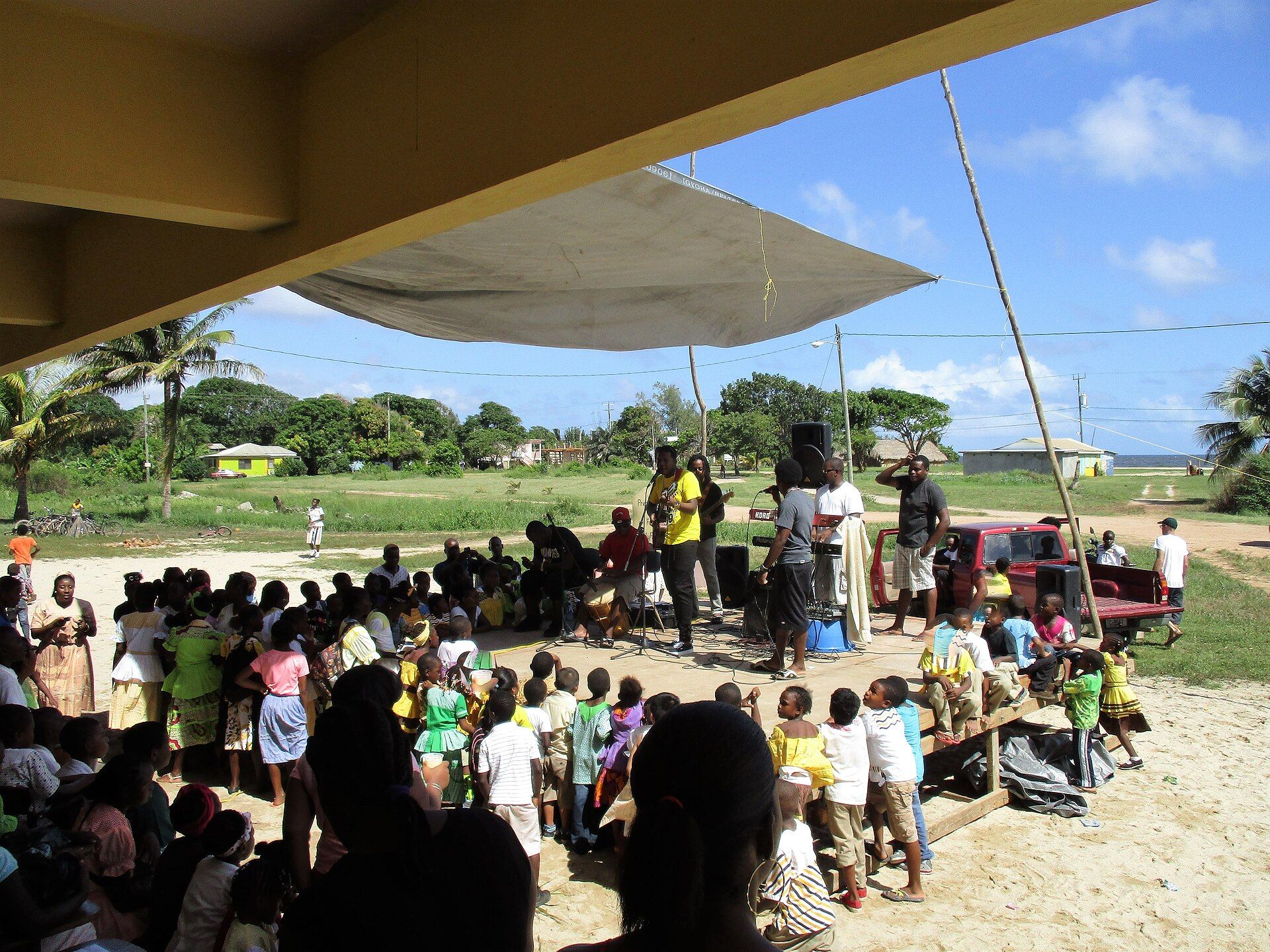 Garifuna community festival performance in Hopkins, Belize