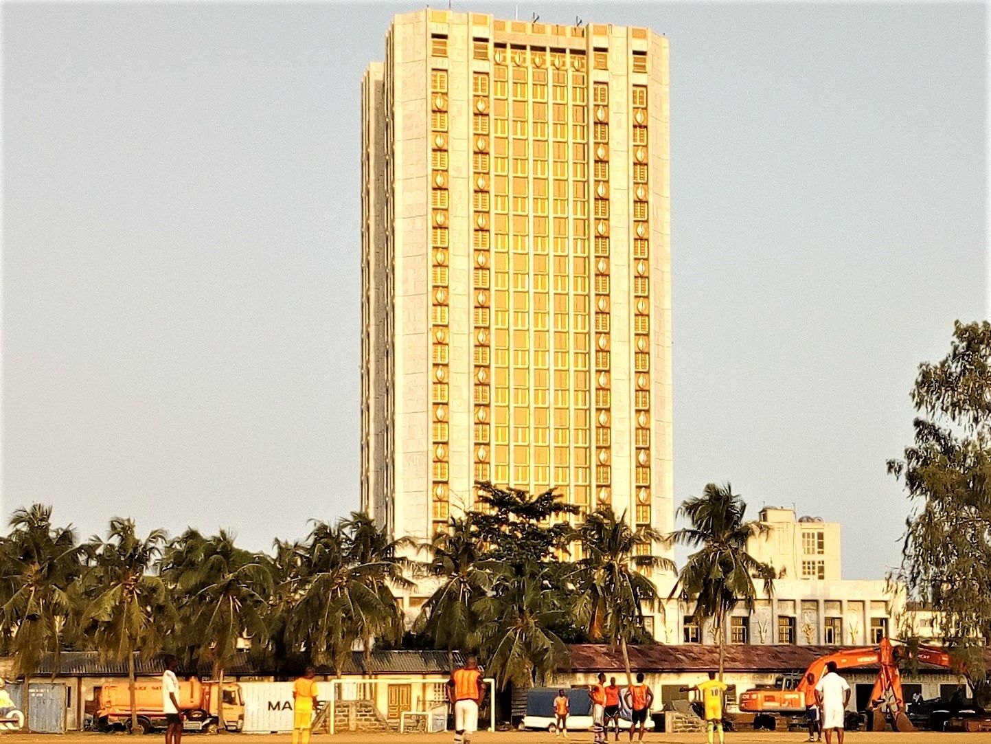 BCEAO tower on the Cotonou skyline