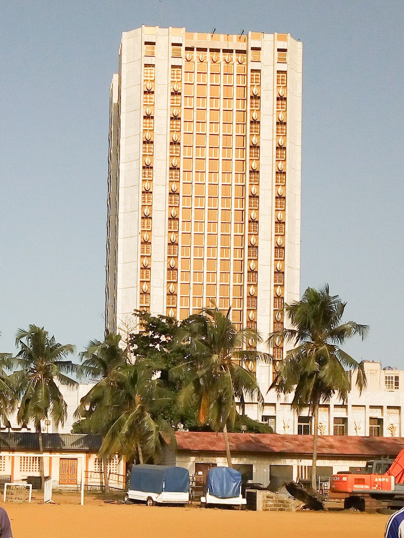 BCEAO tower and surrounding Cotonou business district