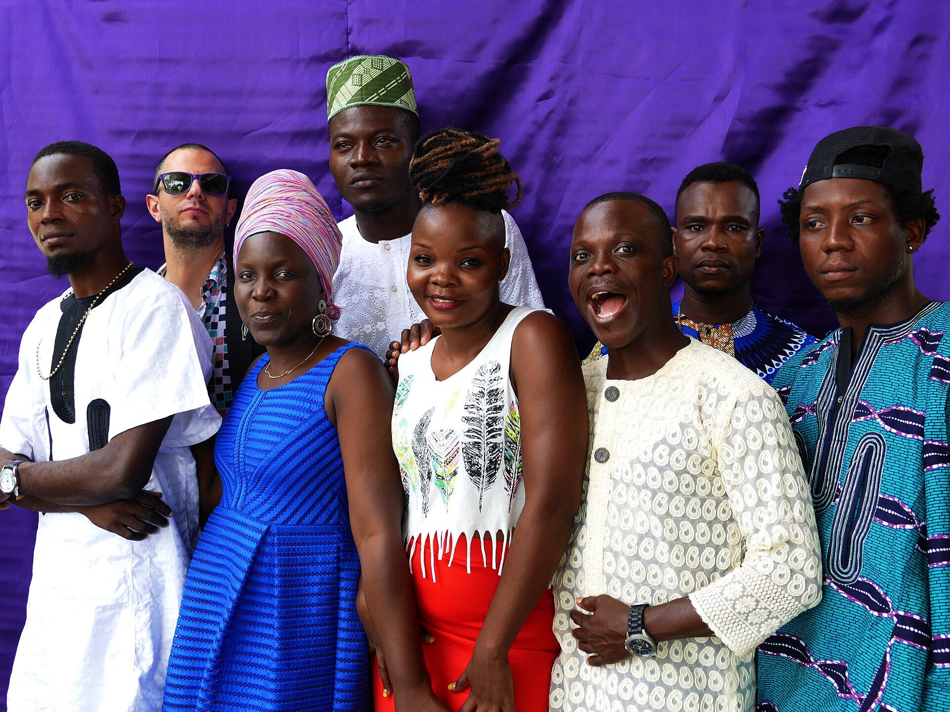 Benin International Musical artists gathered for a performance