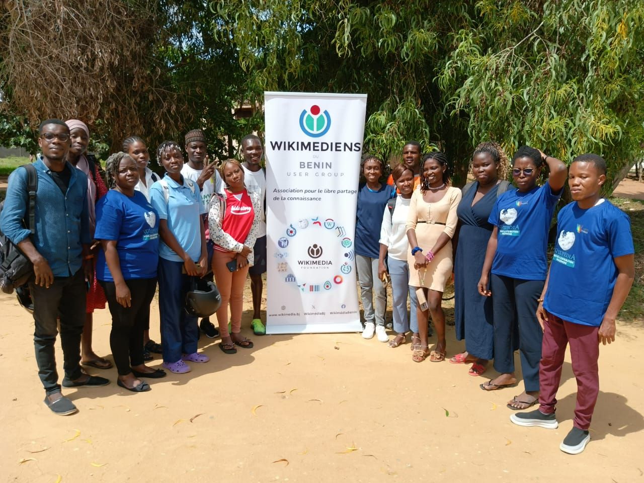 Participants after a Wikimedia workshop at the University of Abomey-Calavi American Corner