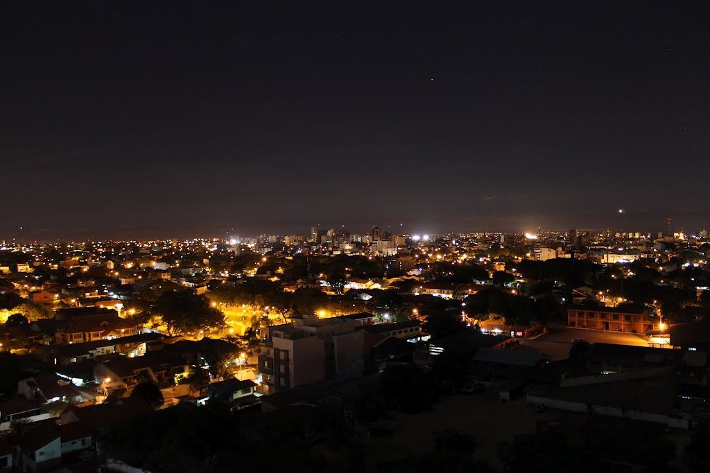 Santa Cruz de la Sierra skyline illuminated at night