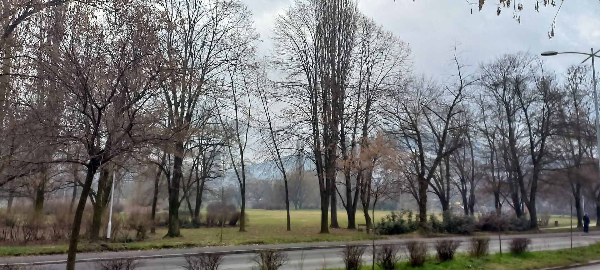 Wide panorama of Zenica and its surrounding hills