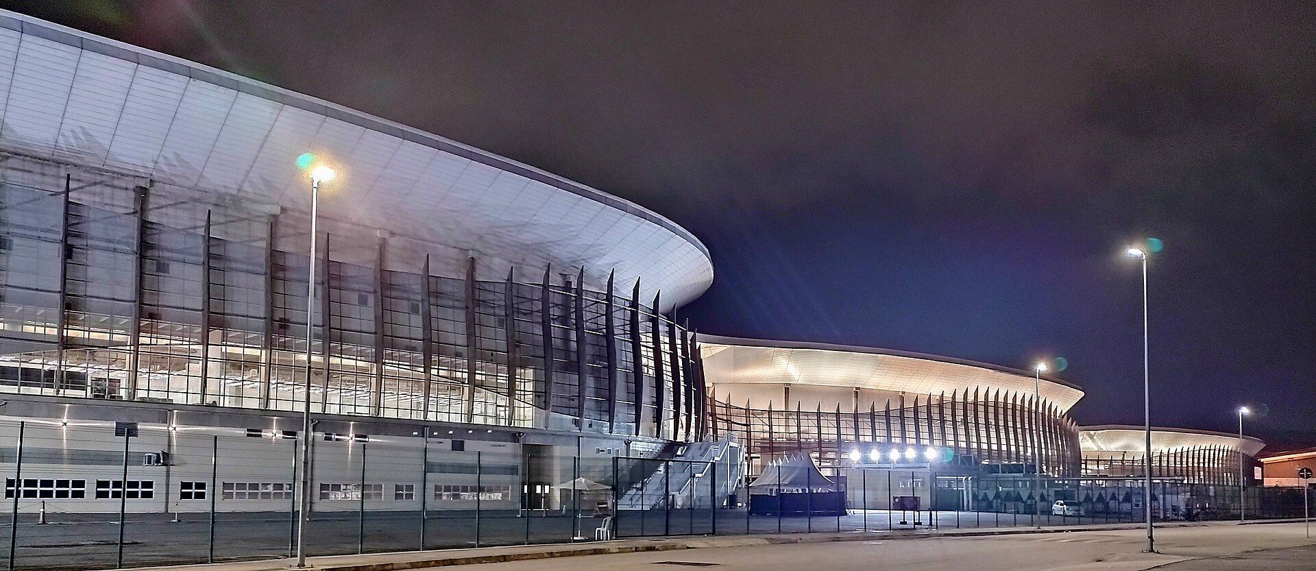 Rio Olympic Park illuminated at night in Barra da Tijuca