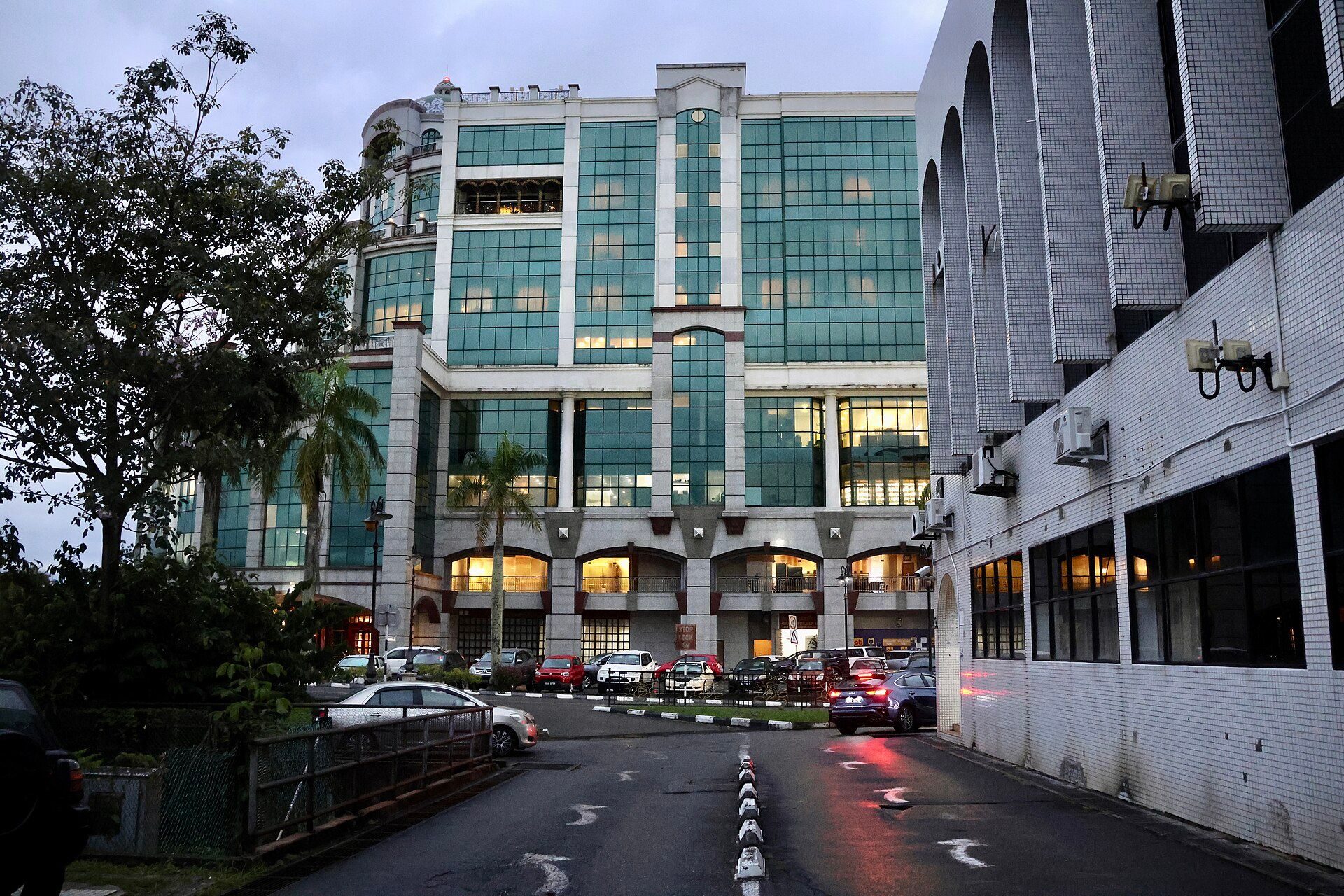 Urban street and commercial buildings in Gadong