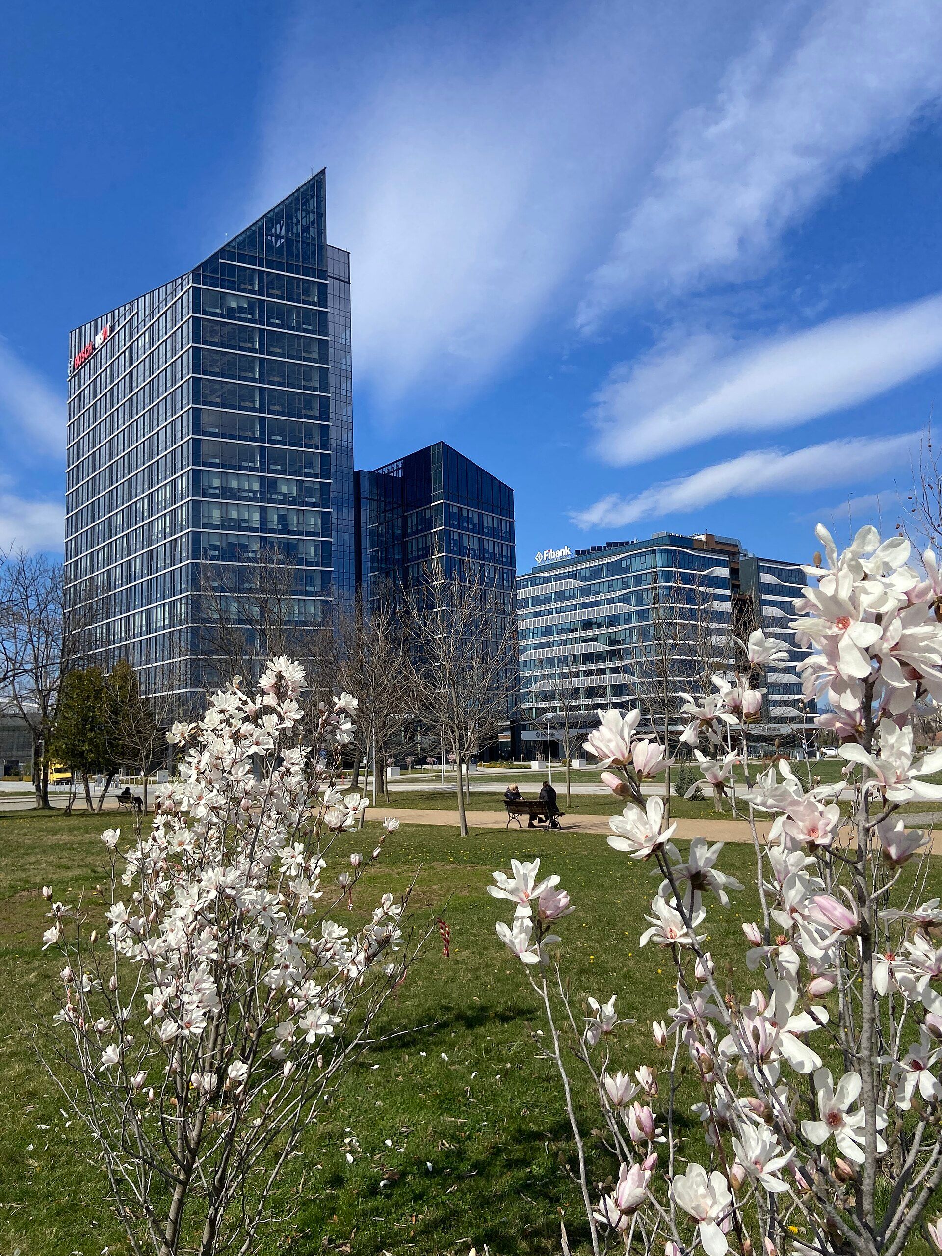 INSAIT campus building and landscaped grounds at Sofia Tech Park