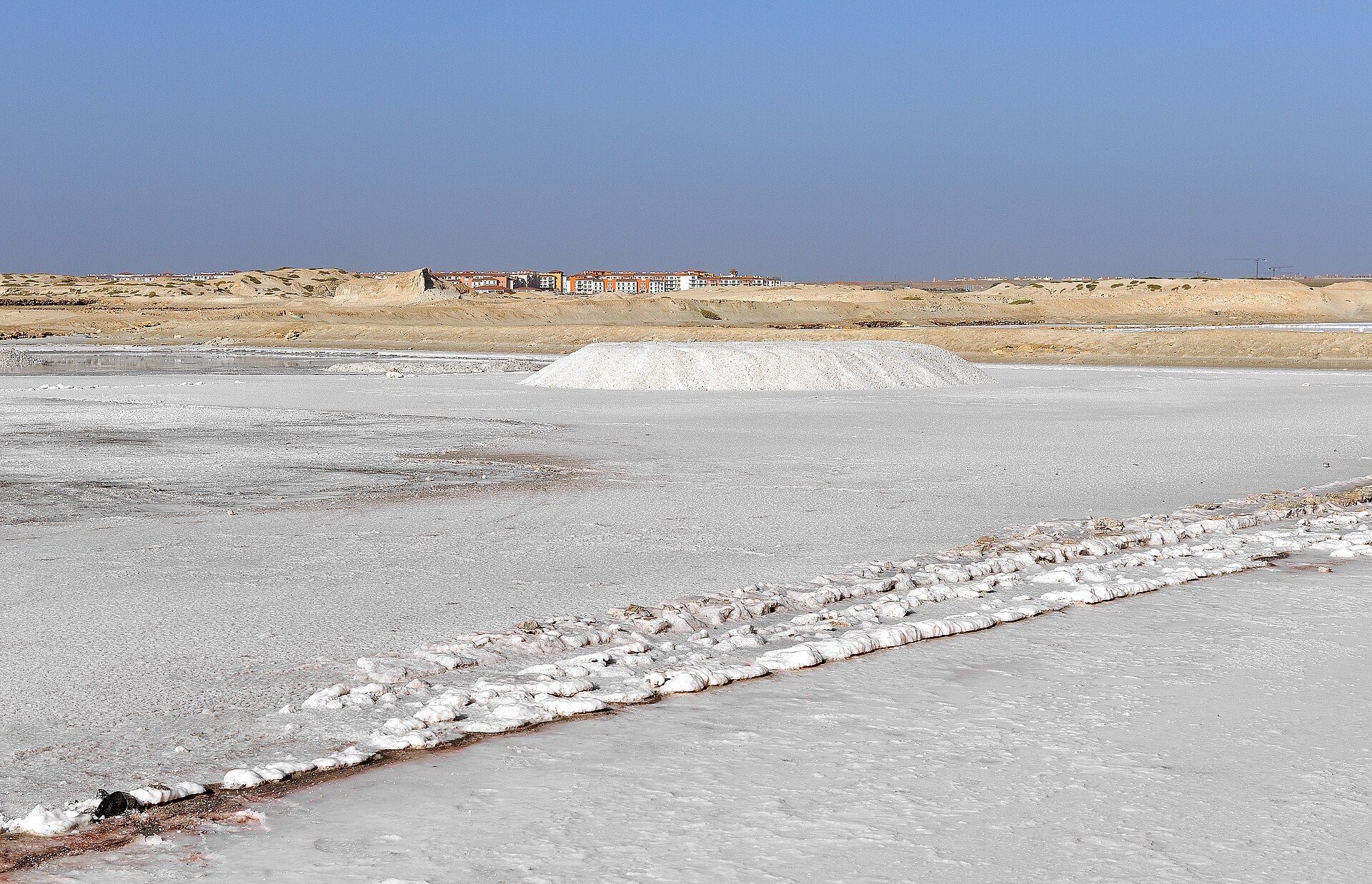 White salt flats near Santa Maria on Sal