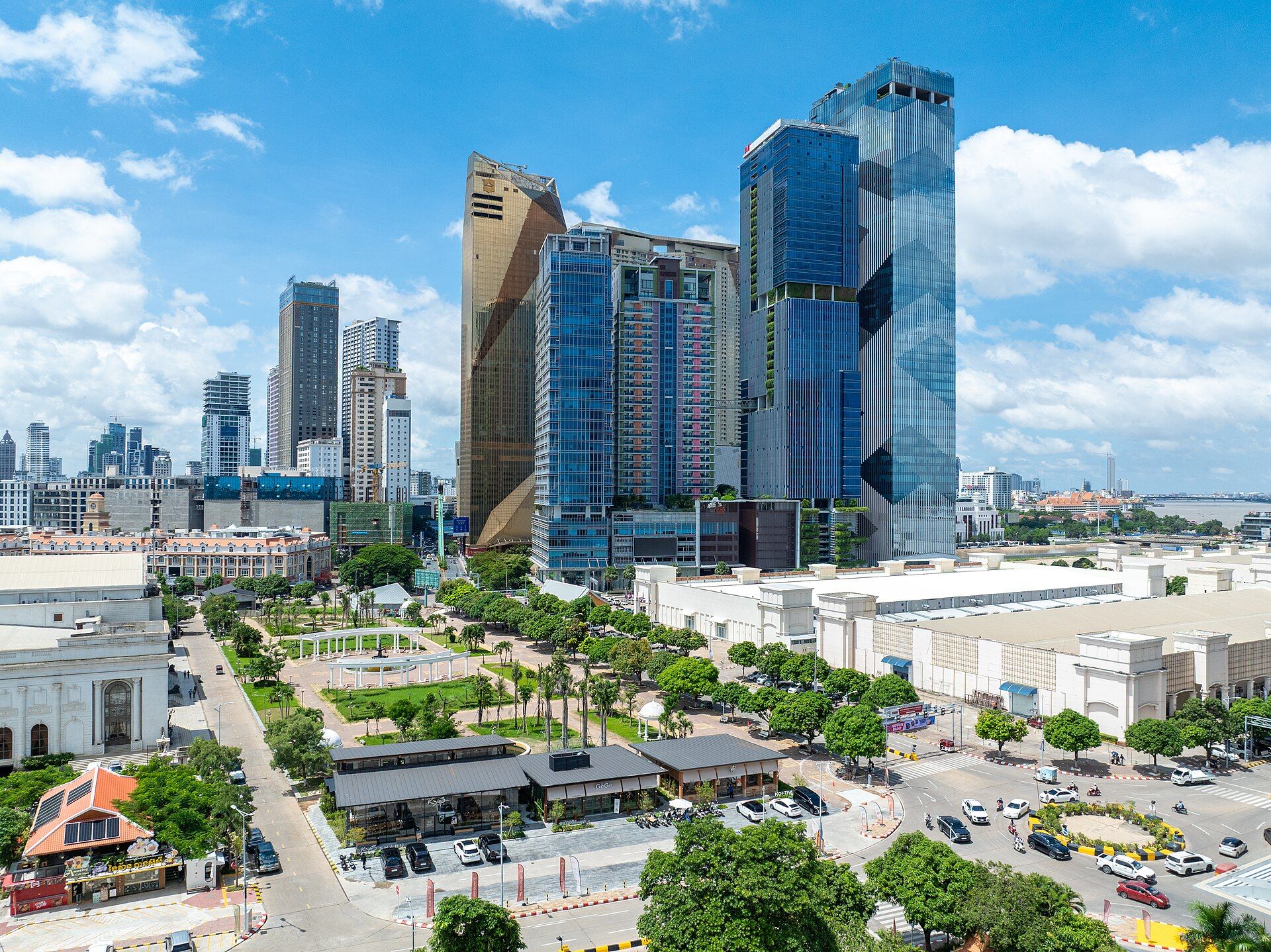 Modern buildings in the Koh Pich business district