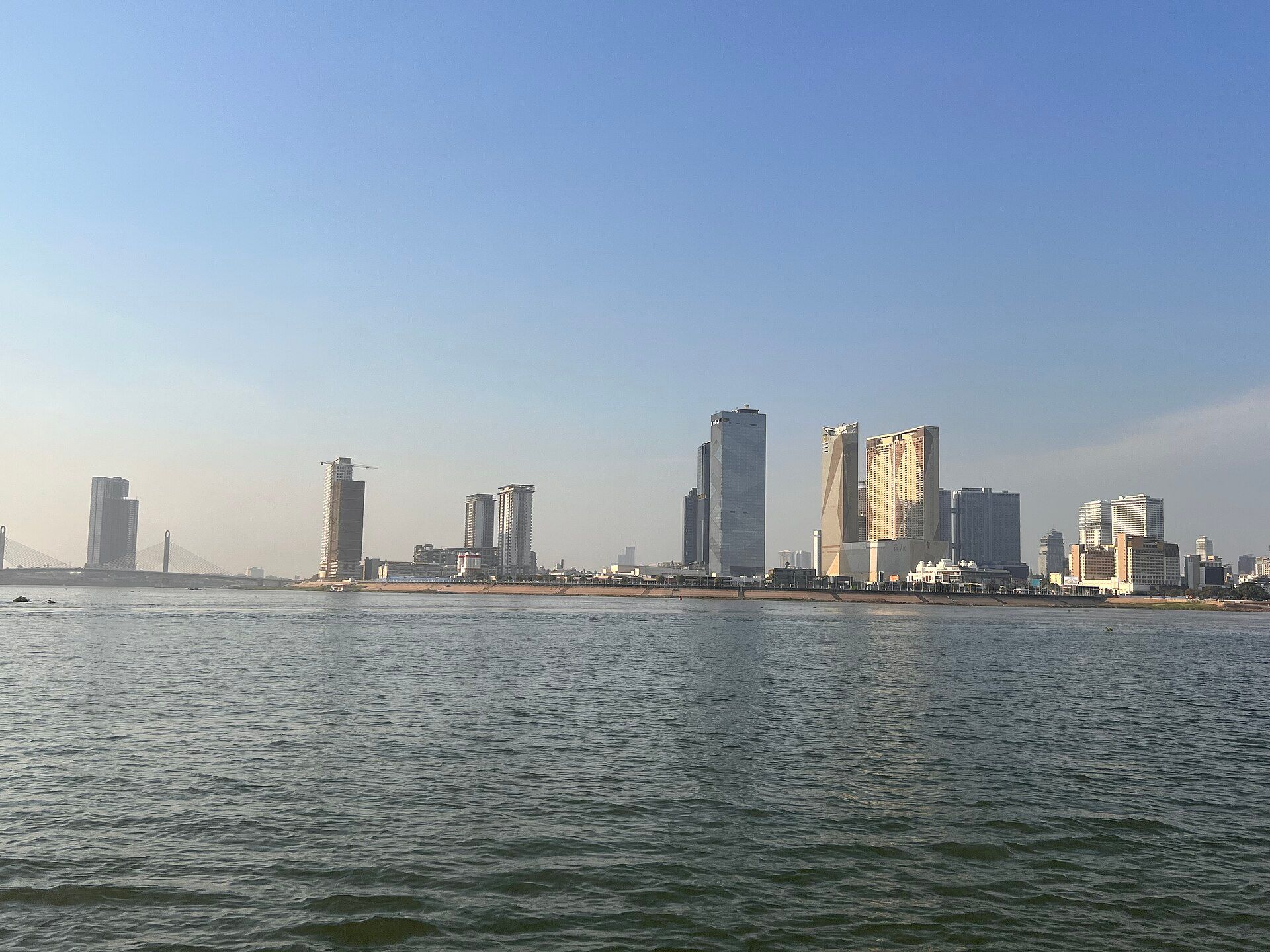 River view toward Phnom Penh's Koh Pich district