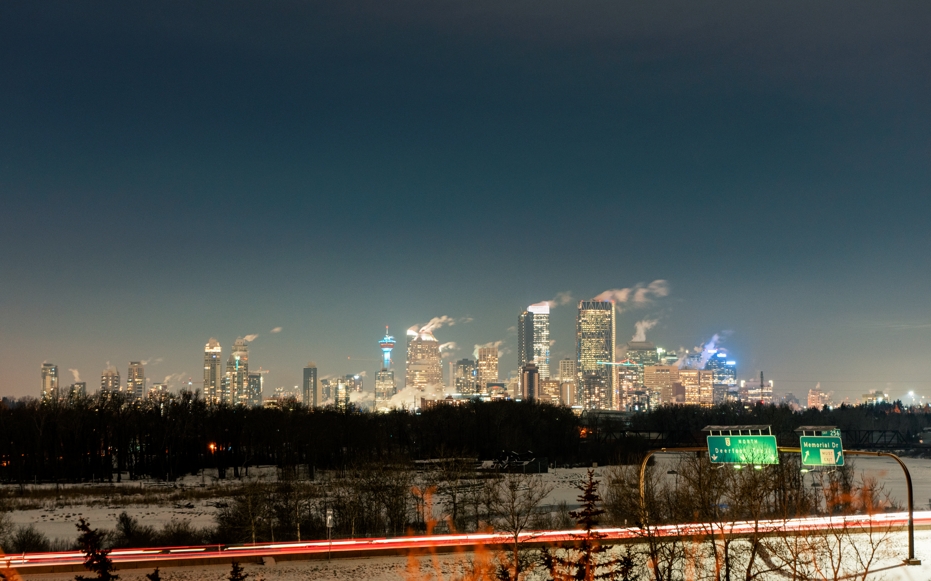Authentic Calgary city and waterfront context