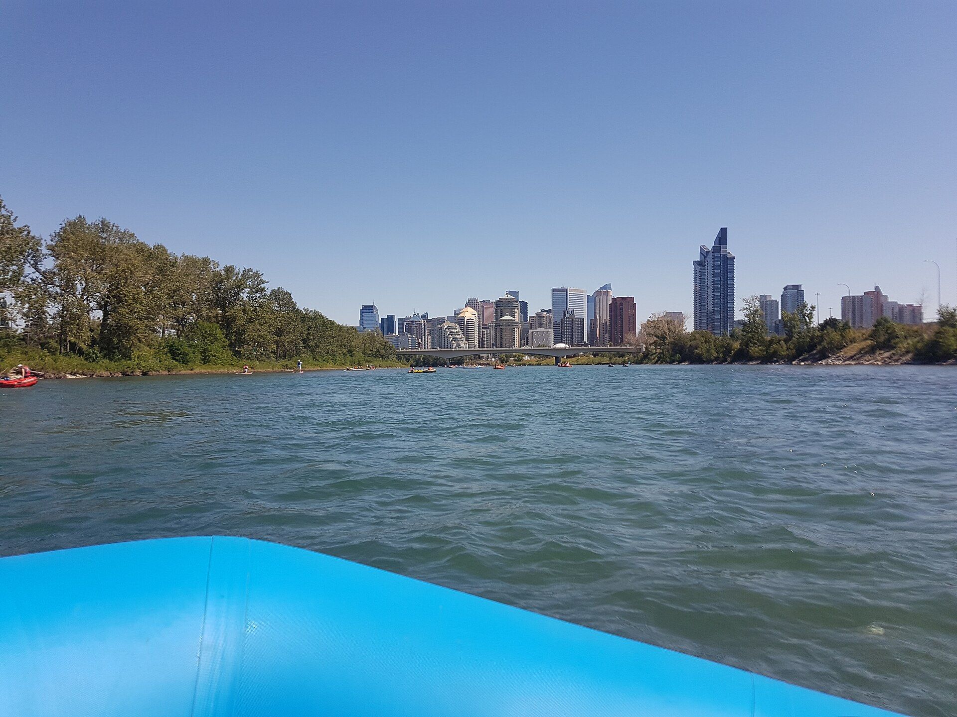 Authentic Calgary city and waterfront context