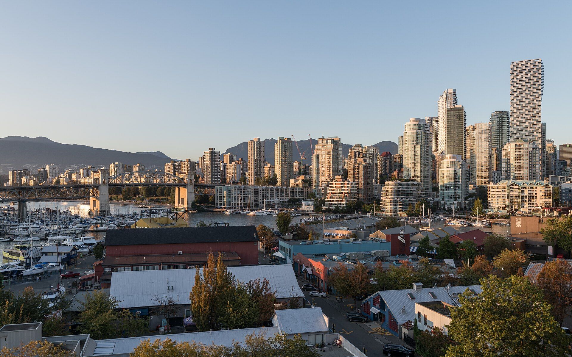 Authentic Vancouver city and waterfront context
