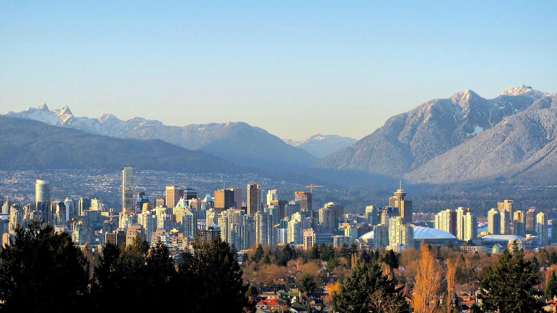 Authentic Vancouver city and waterfront context