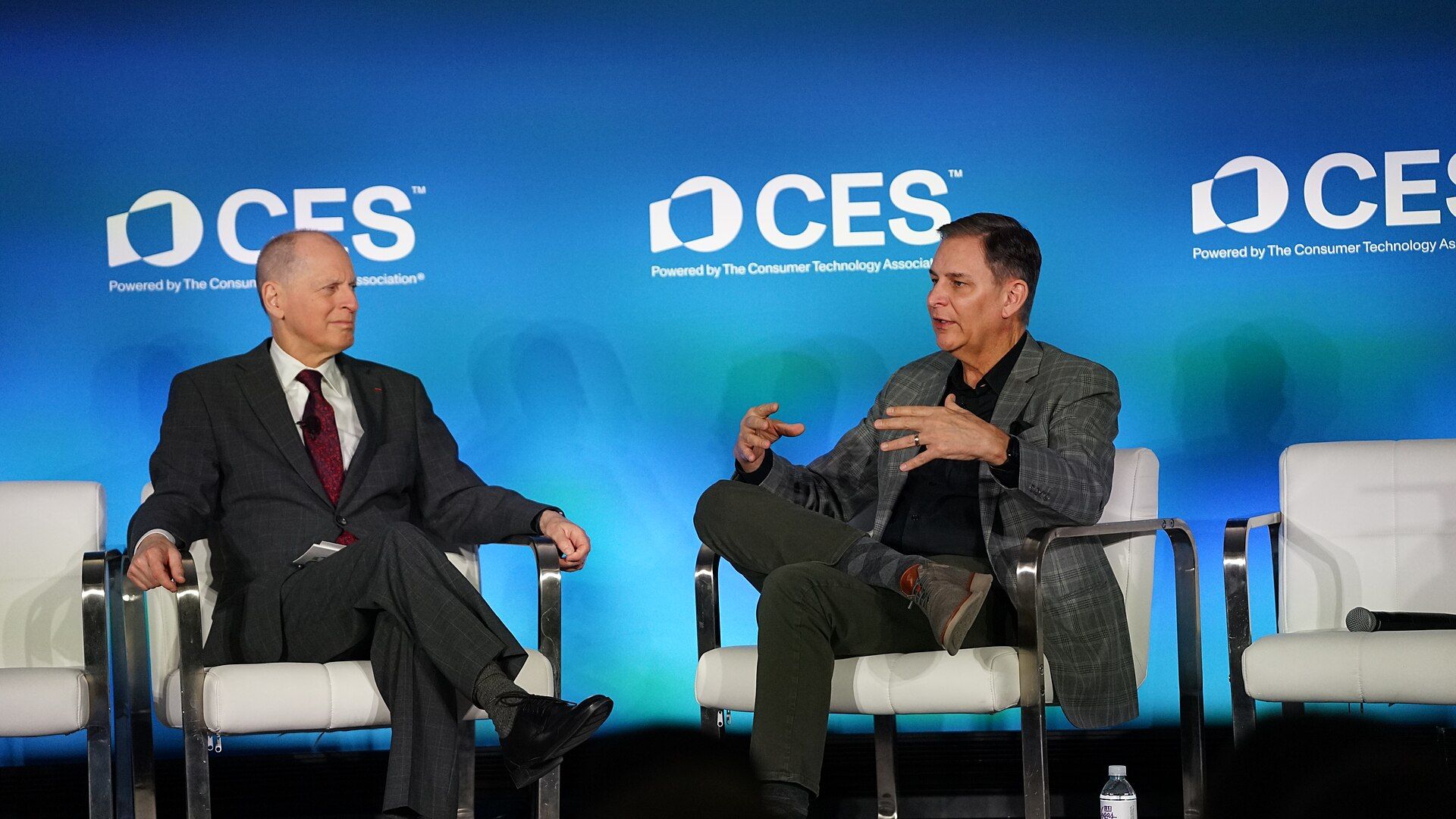 Gary Shapiro and Jay Timmons in conversation on a CES 2026 stage