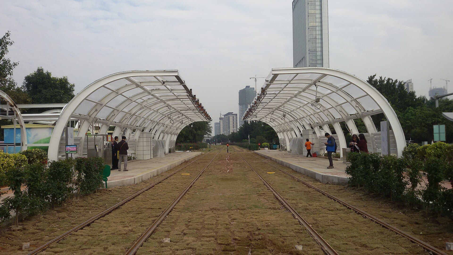 Authentic Guangzhou venue or transit context