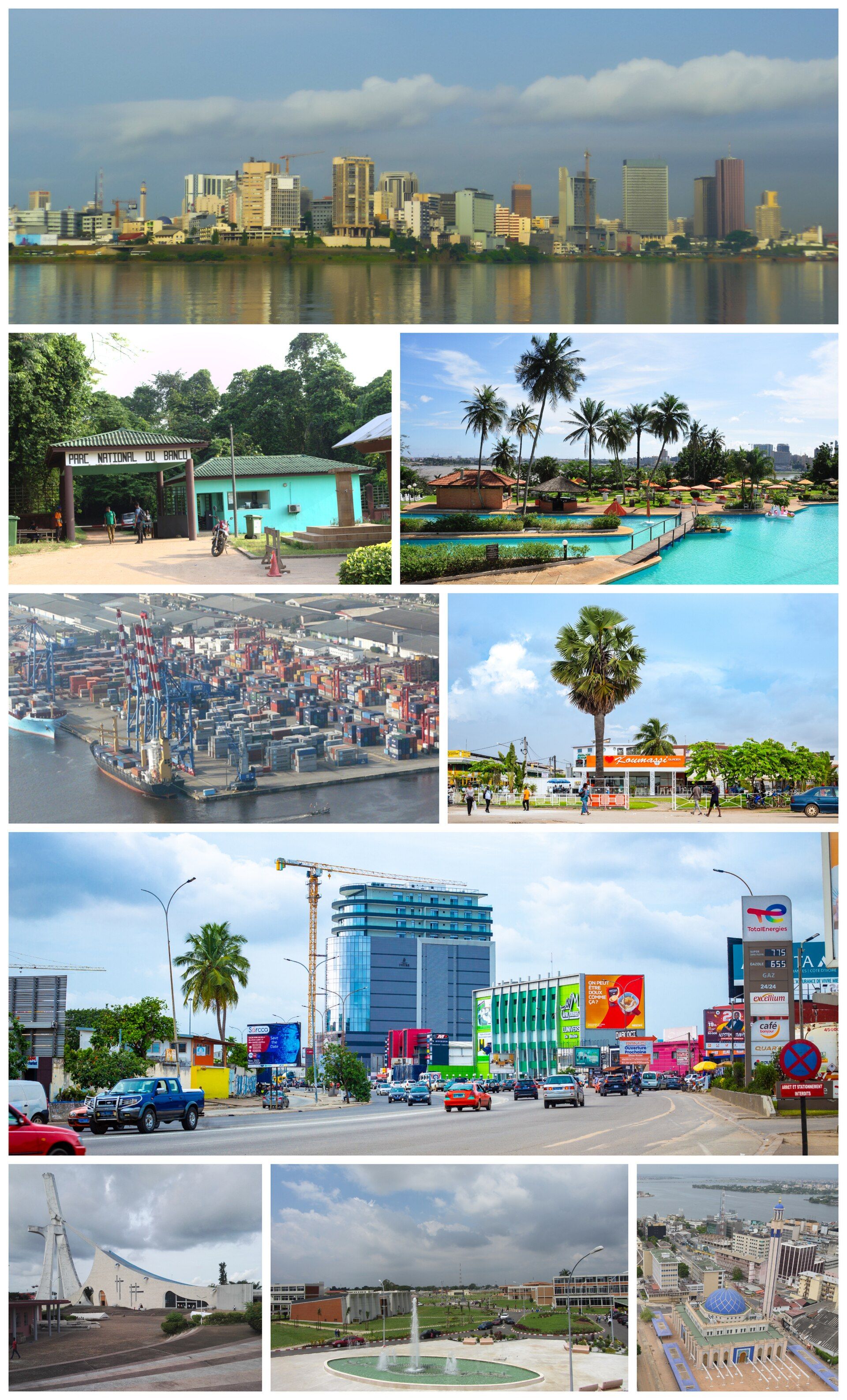Authentic Abidjan city and lagoon context