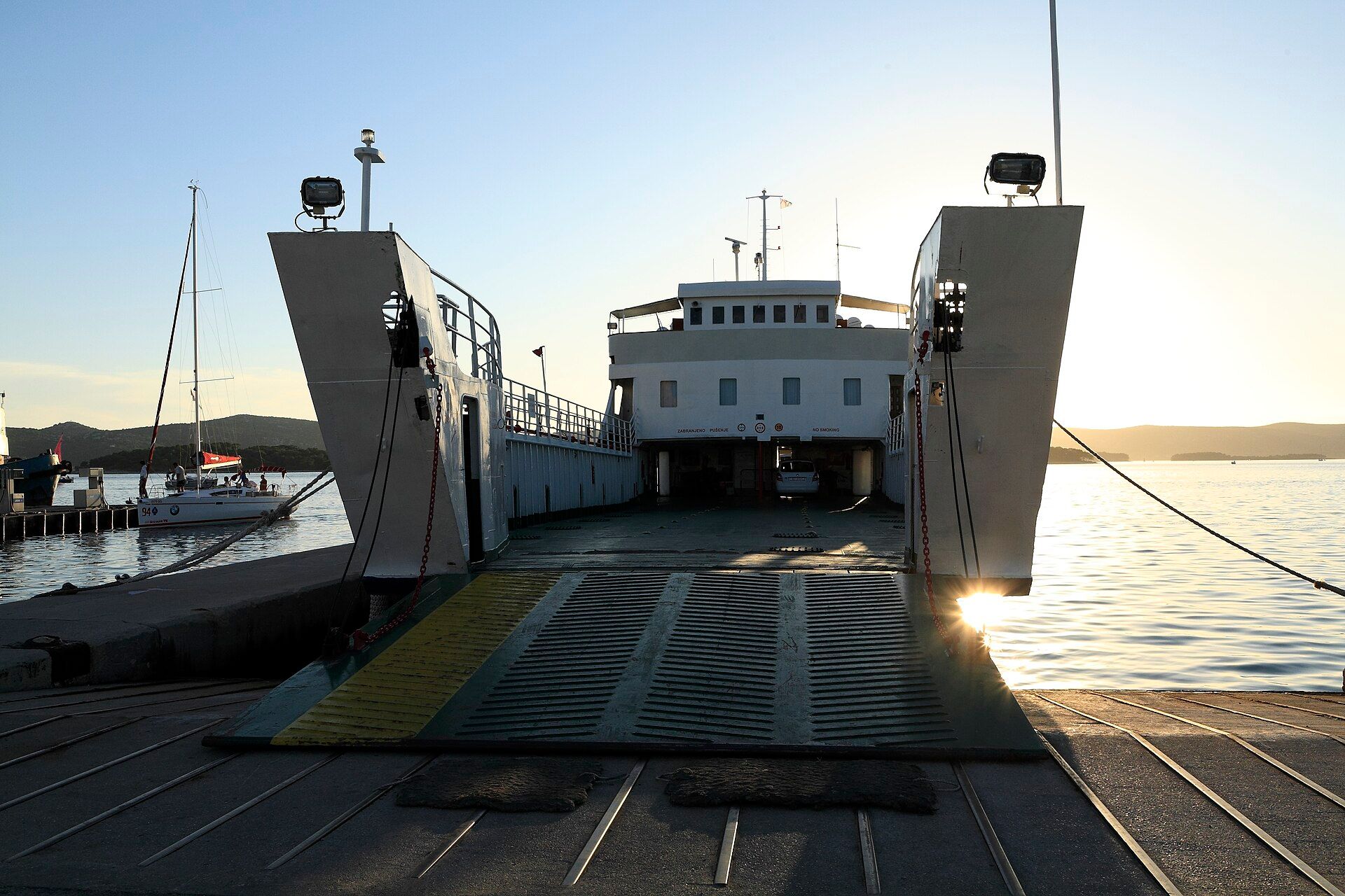 Authentic Biograd harbour and ferry