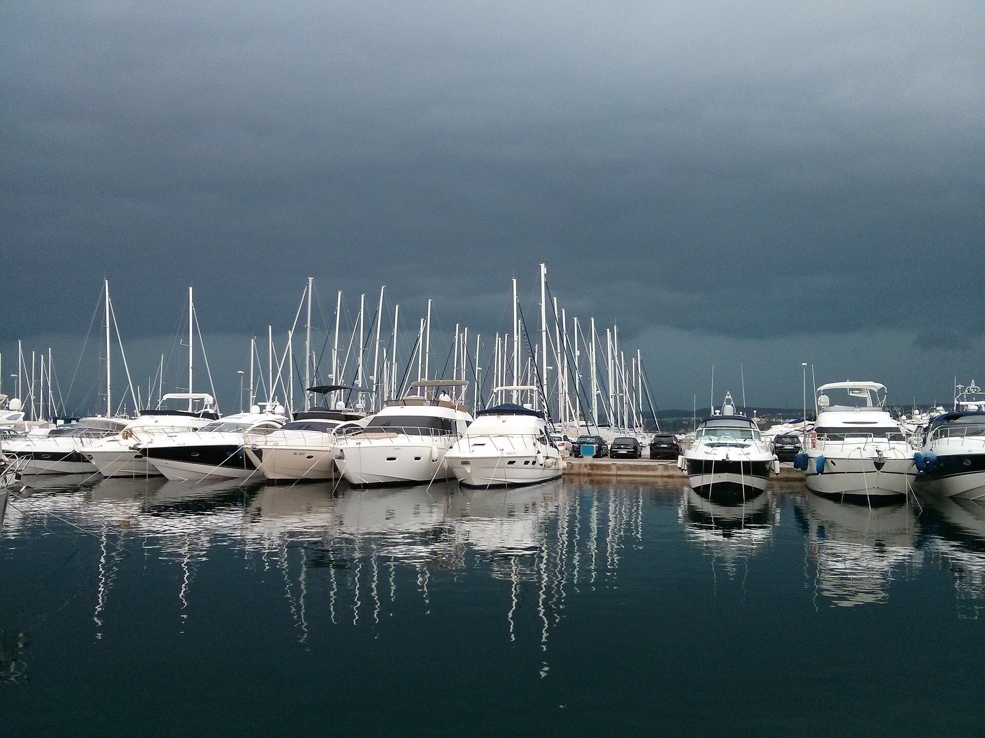 Authentic boats sheltered in Biograd harbour