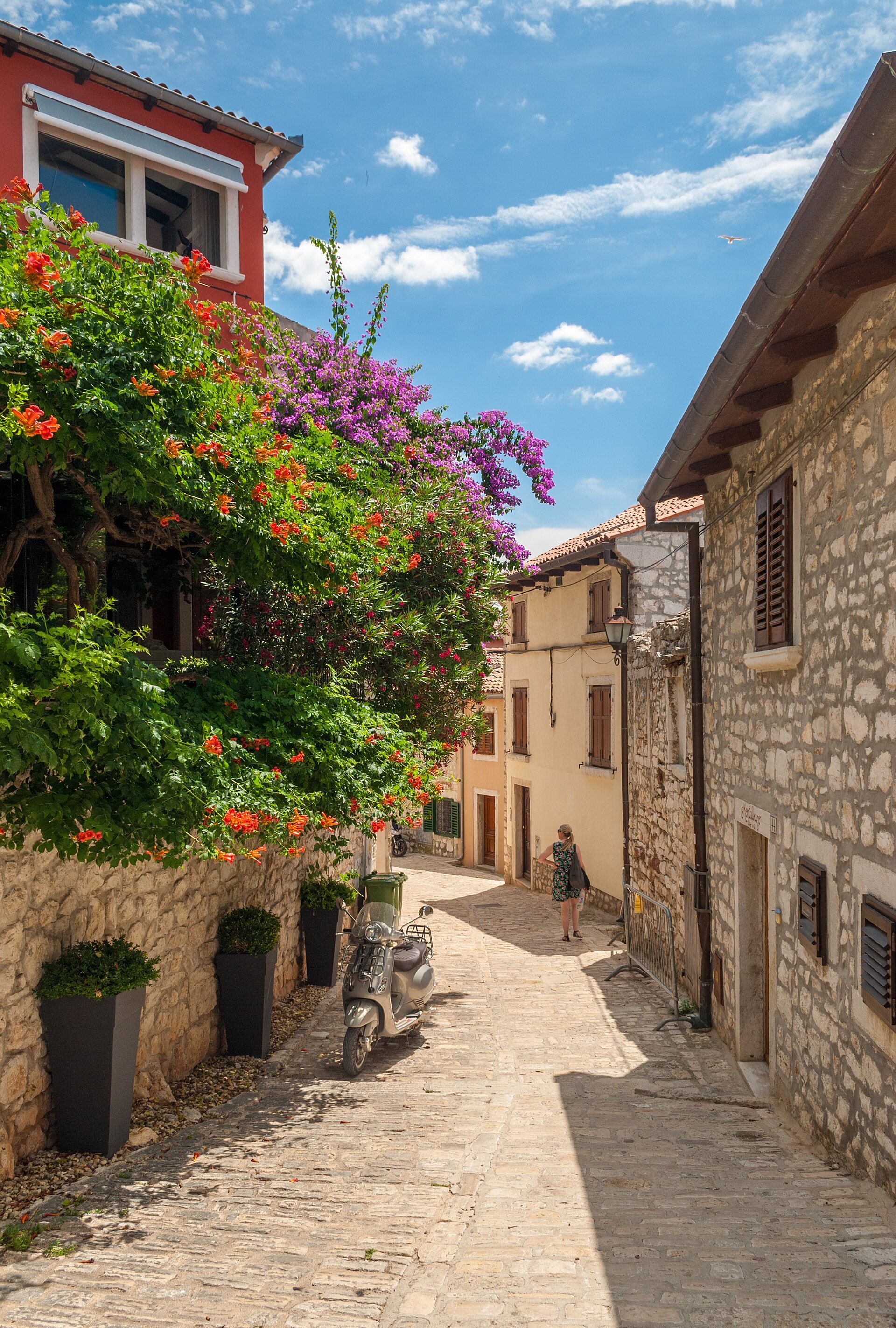 Authentic Rovinj old-city street