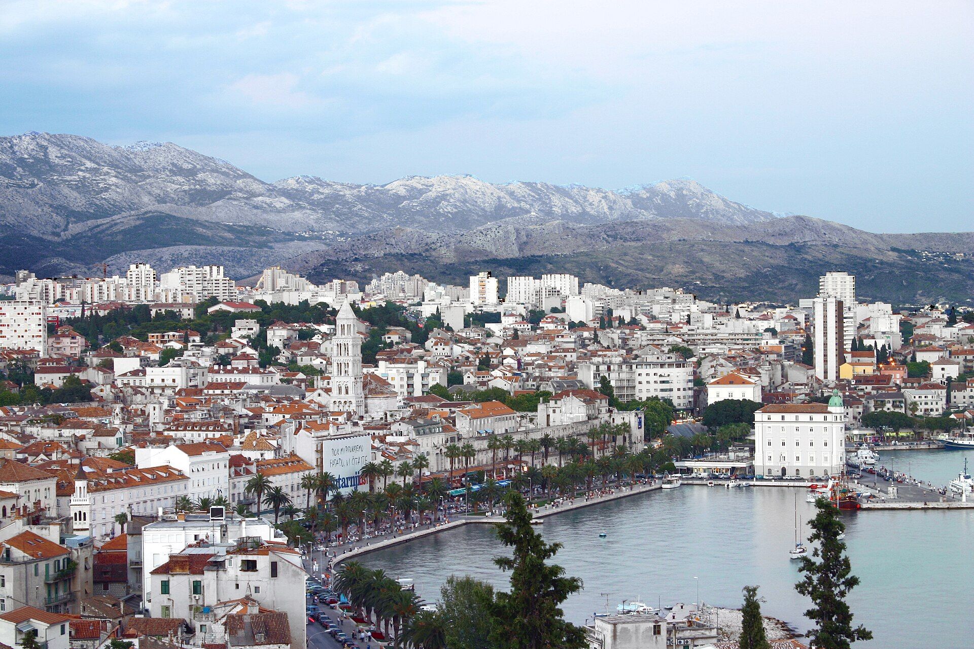 Authentic Split harbour and city