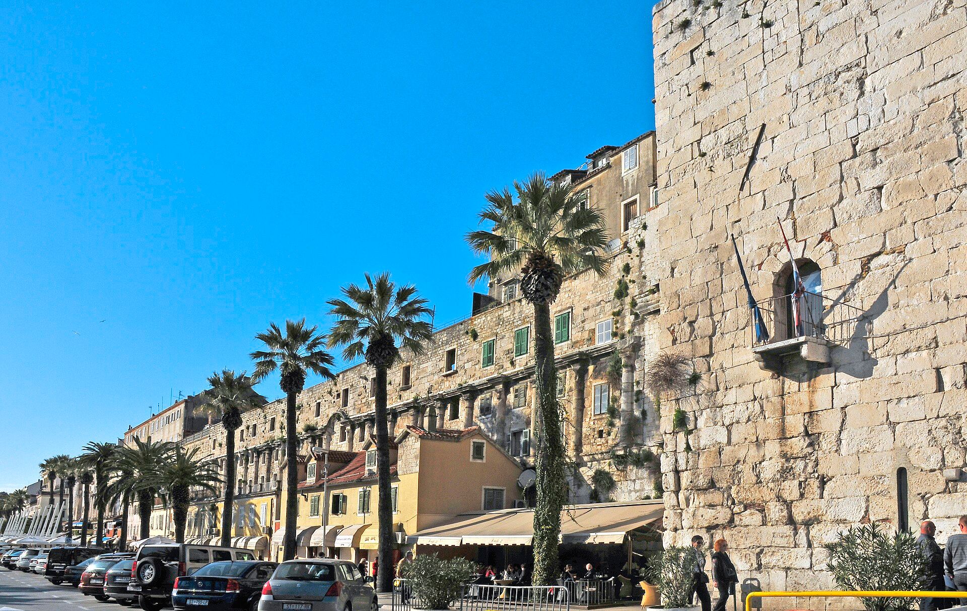Authentic southern wall of Diocletian's Palace