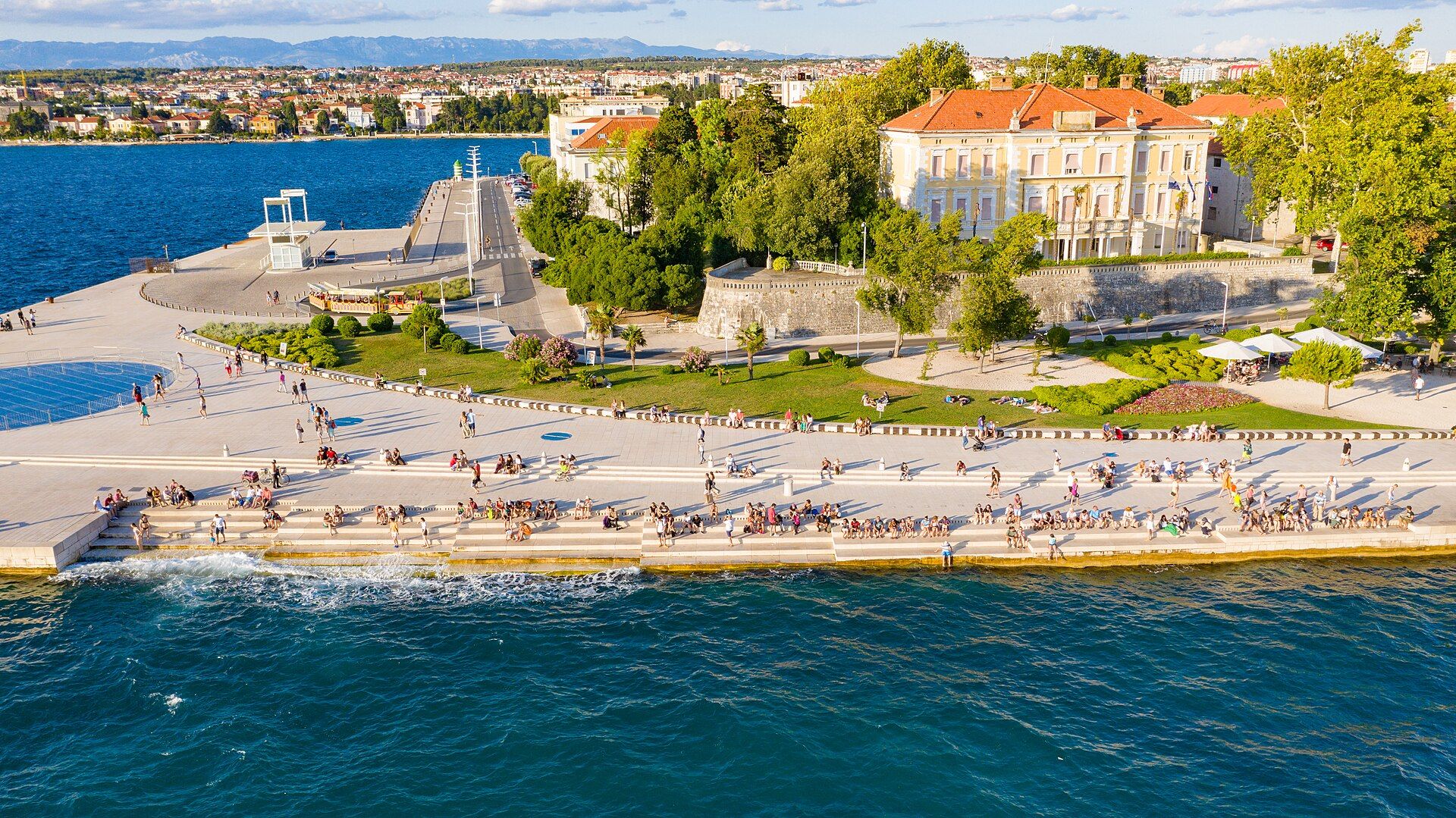 Authentic Zadar Sea Organ and waterfront