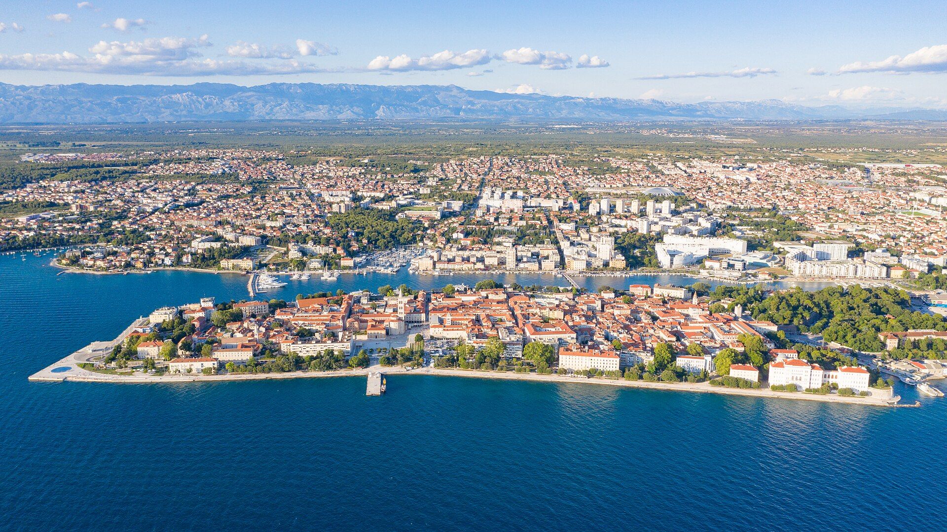Authentic Zadar waterfront and peninsula