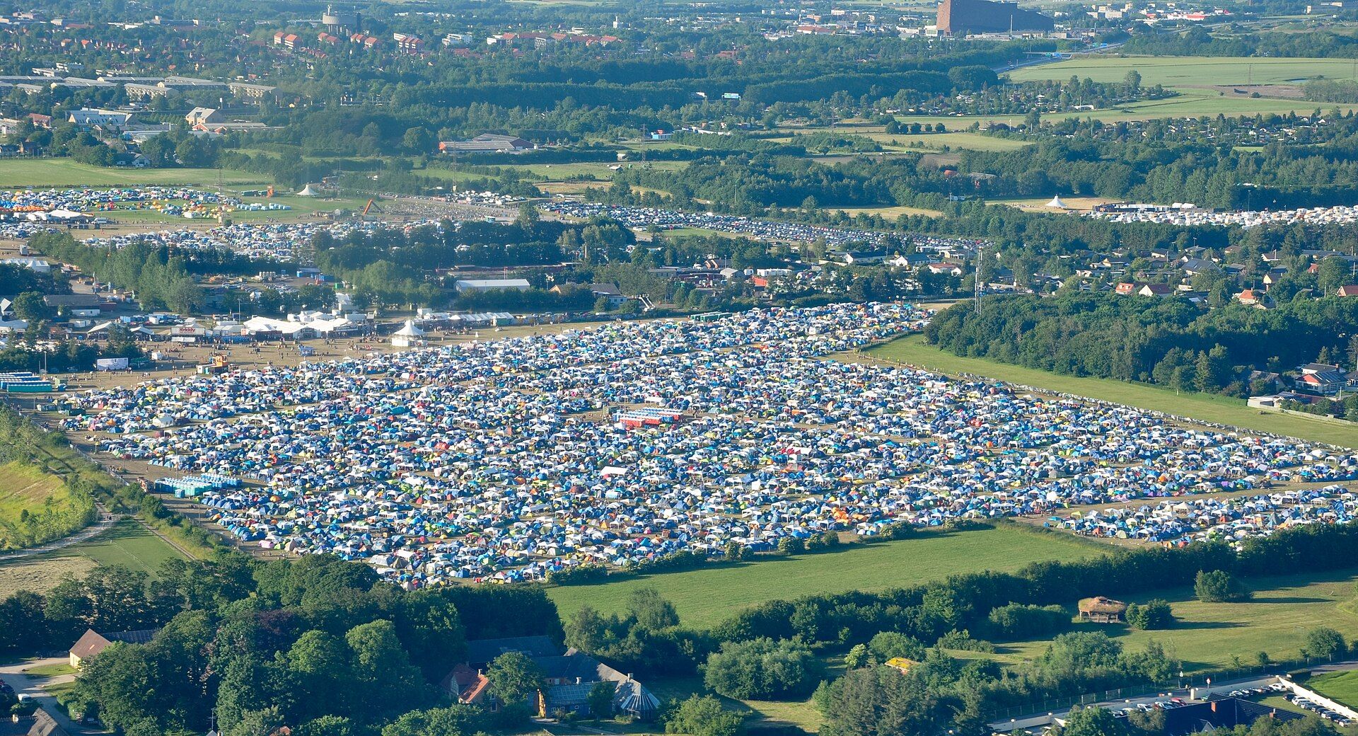 Authentic Roskilde festival, rail or city context in Denmark