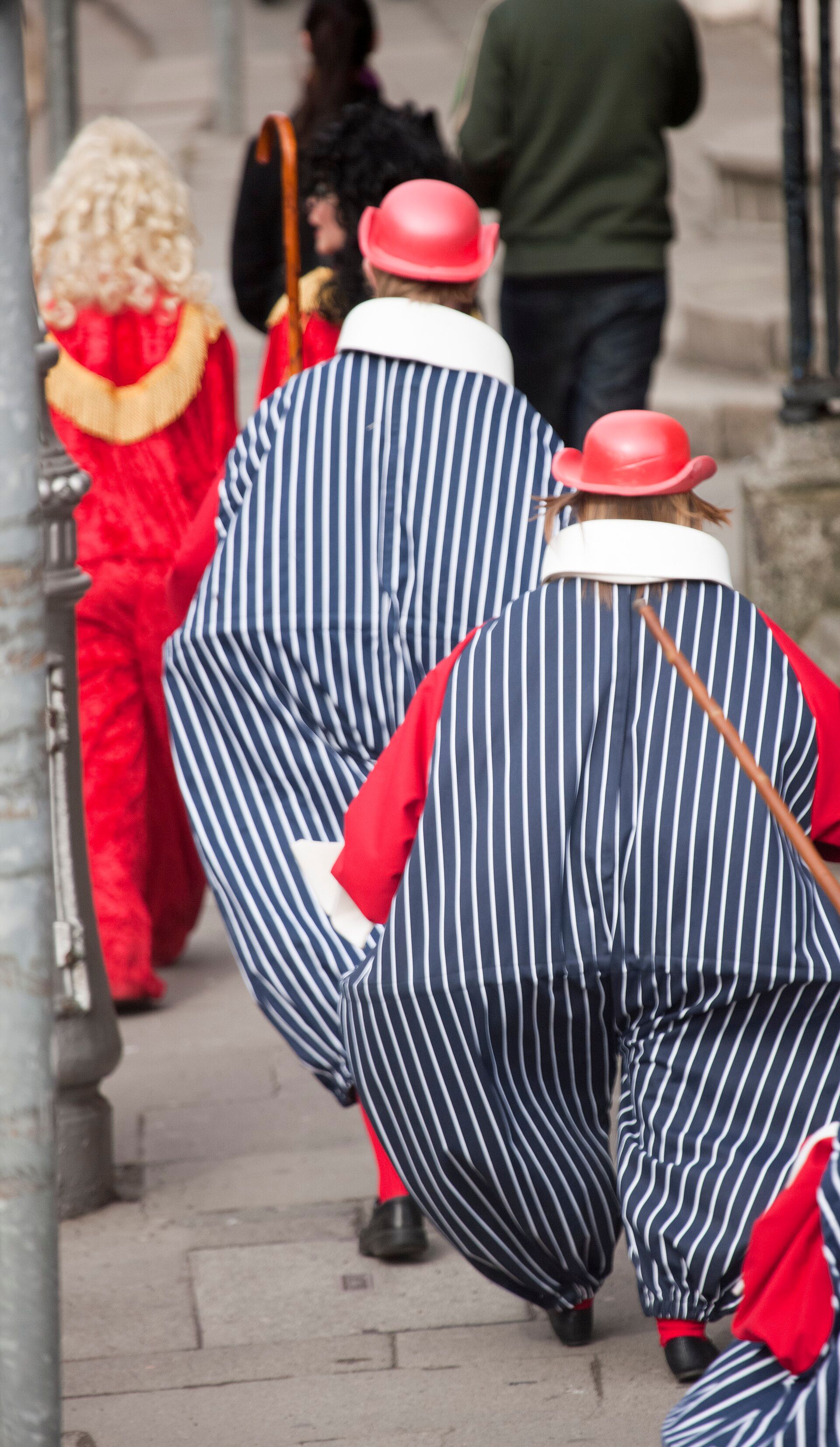 Performers moving through Dublin during the St. Patrick's Day Parade