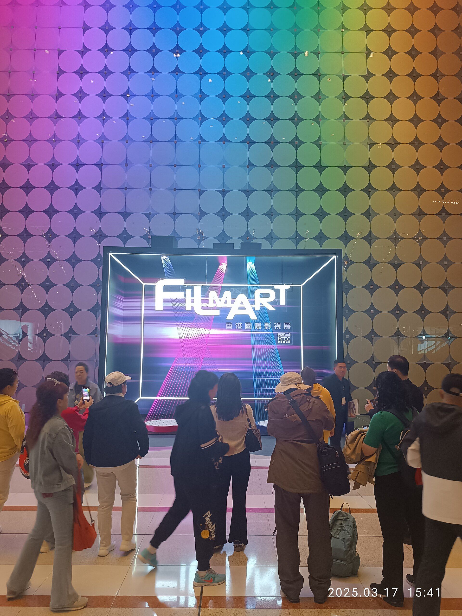 FILMART visitors gathered beneath the main 2025 display