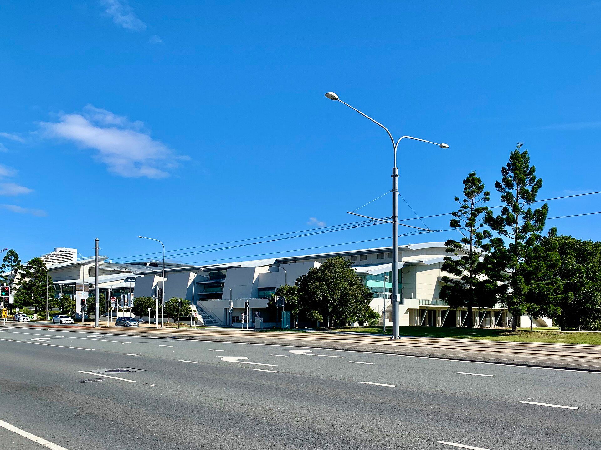 Street-side view of the Gold Coast Convention and Exhibition Centre