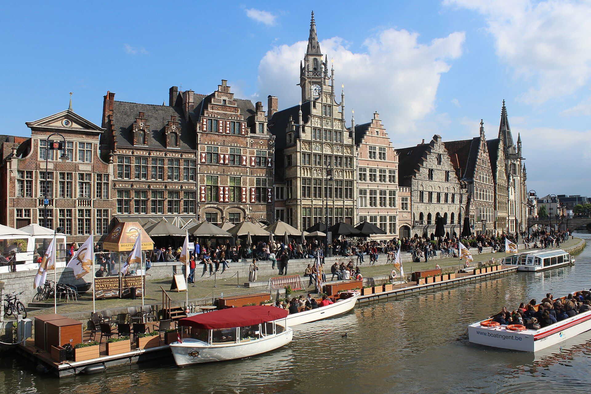 Ghent Graslei City in Belgium