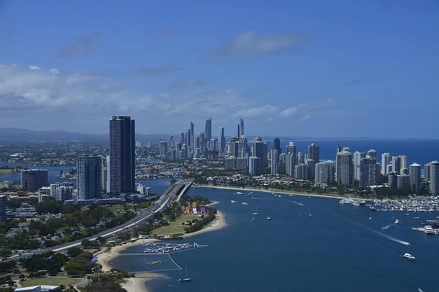 Gold Coast skyline and waterways