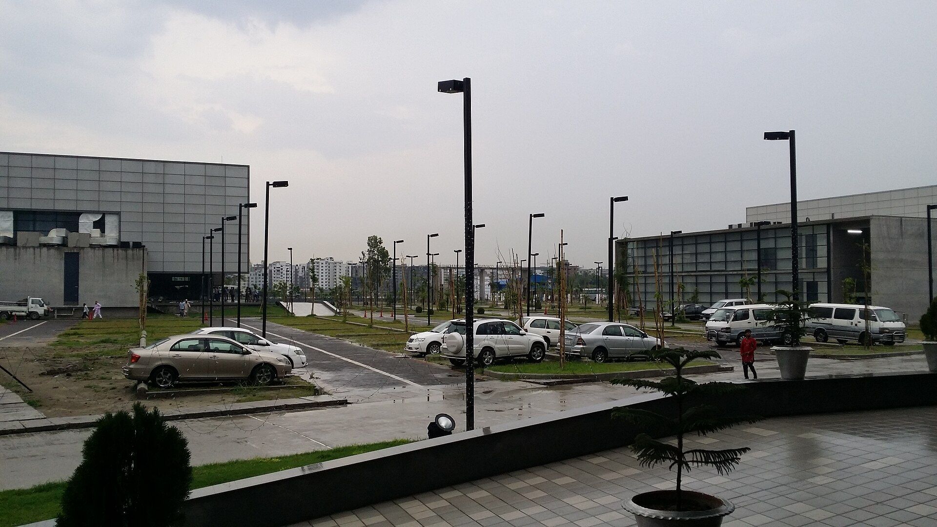 Exterior and access road at International Convention City Bashundhara in Dhaka