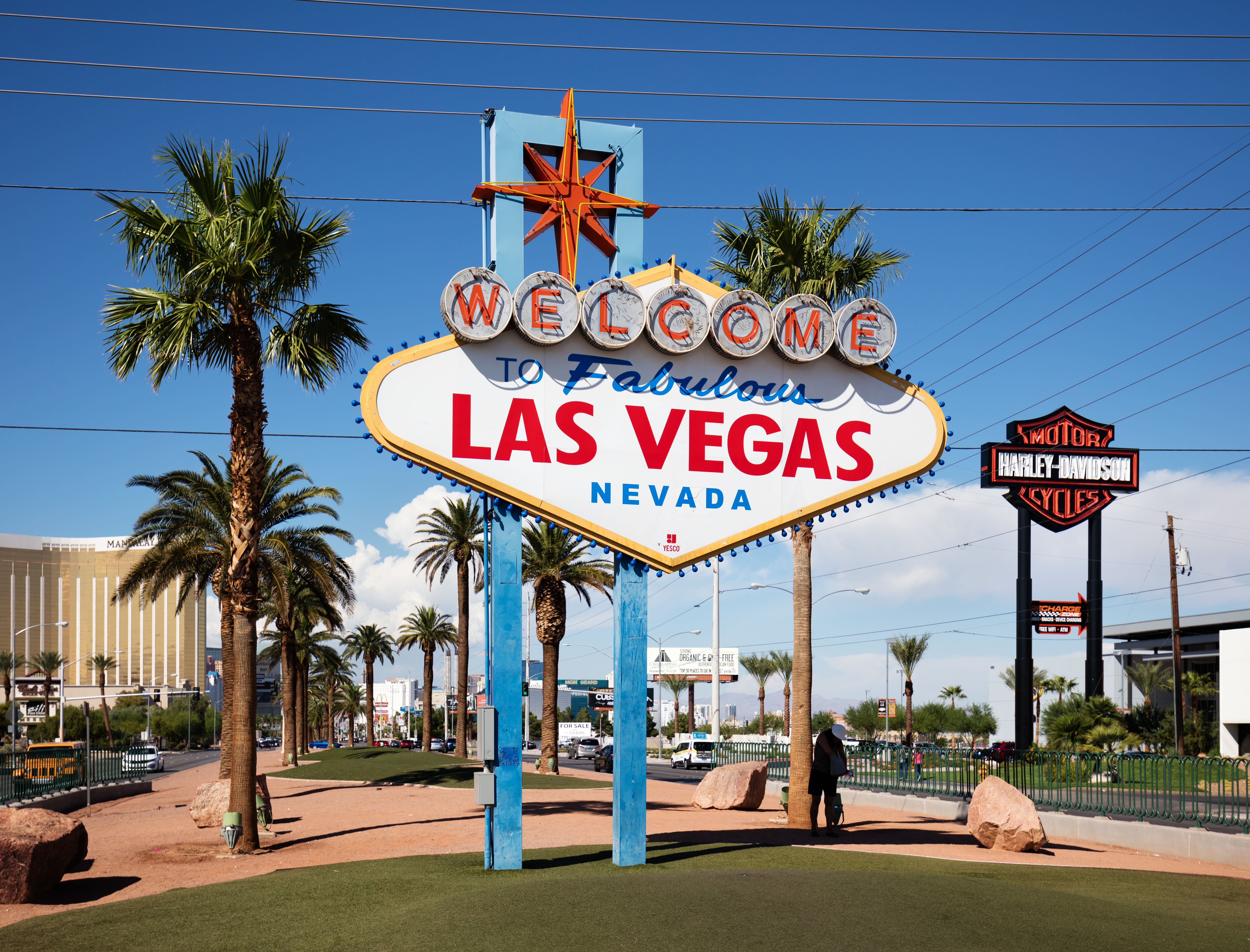 The Welcome to Fabulous Las Vegas sign, the city landmark for the 2026 Grand Prix