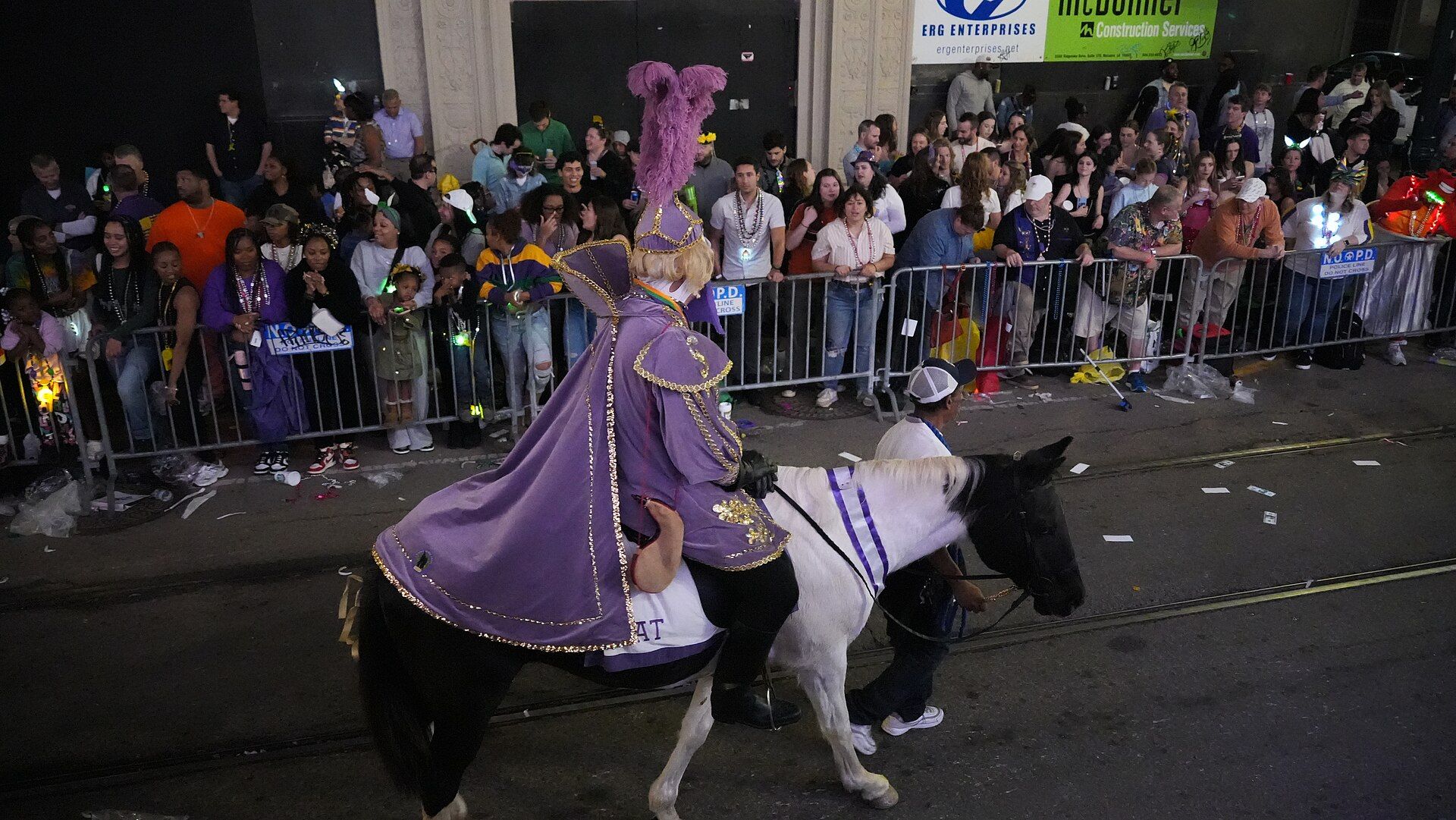 A Krewe d'Etat float during New Orleans Mardi Gras