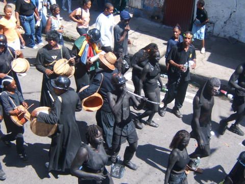 Good Hope Black Devils during Carnival in Roseau