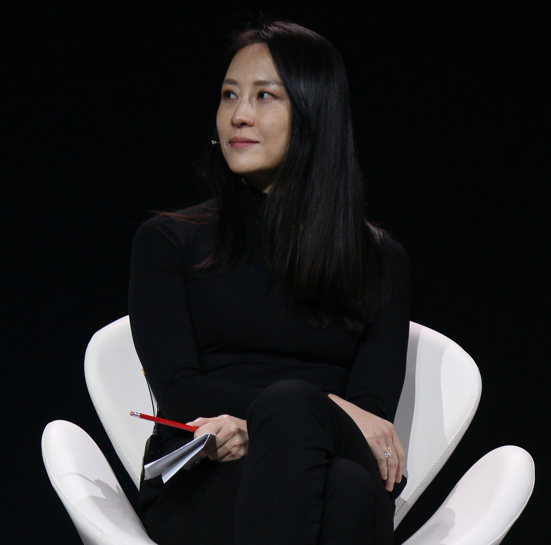 Economist Keyu Jin speaking during MWC Barcelona 2025