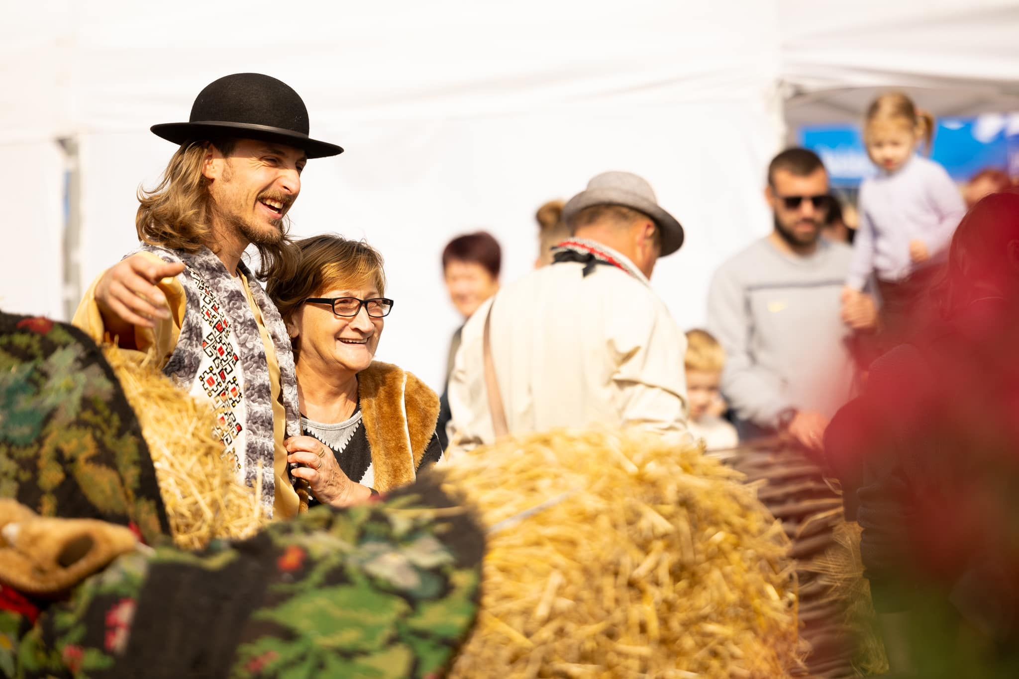 Visitors meeting a cultural host at Moldova National Wine Day