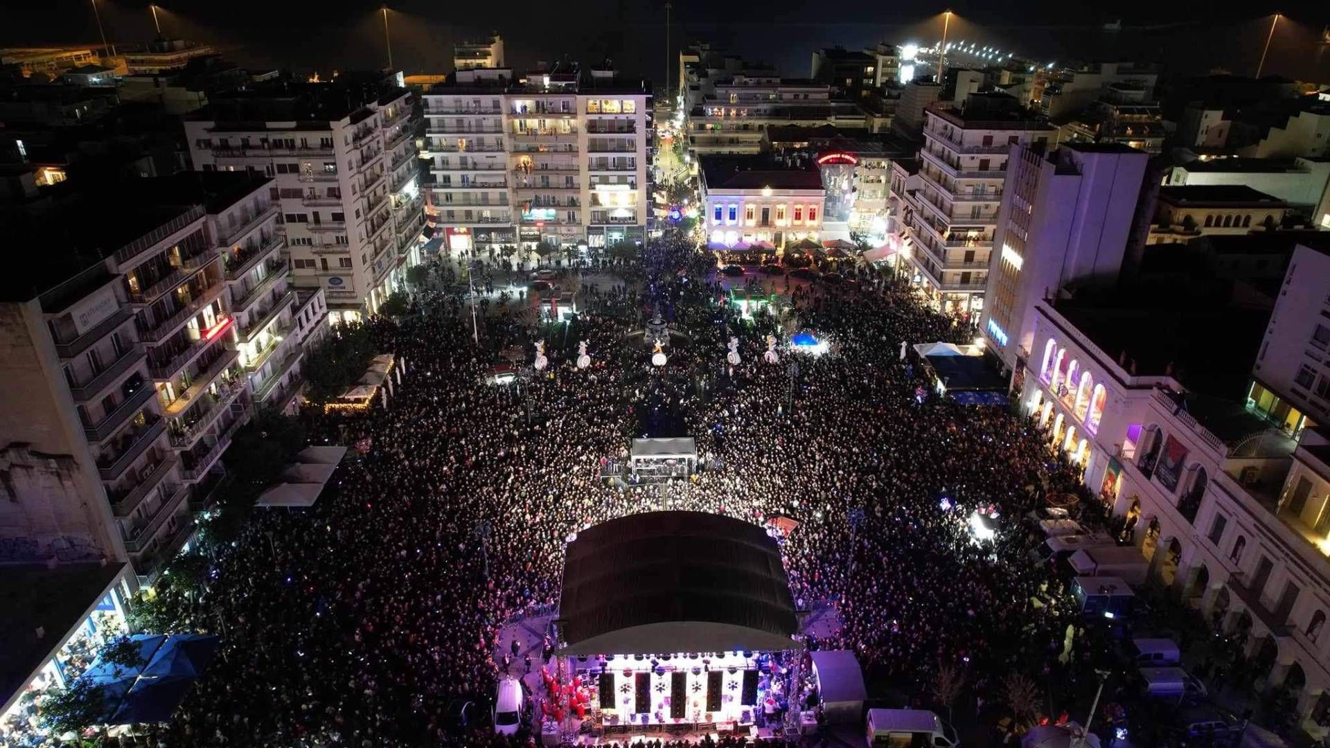 The opening ceremony of Patras Carnival in Georgiou I Square