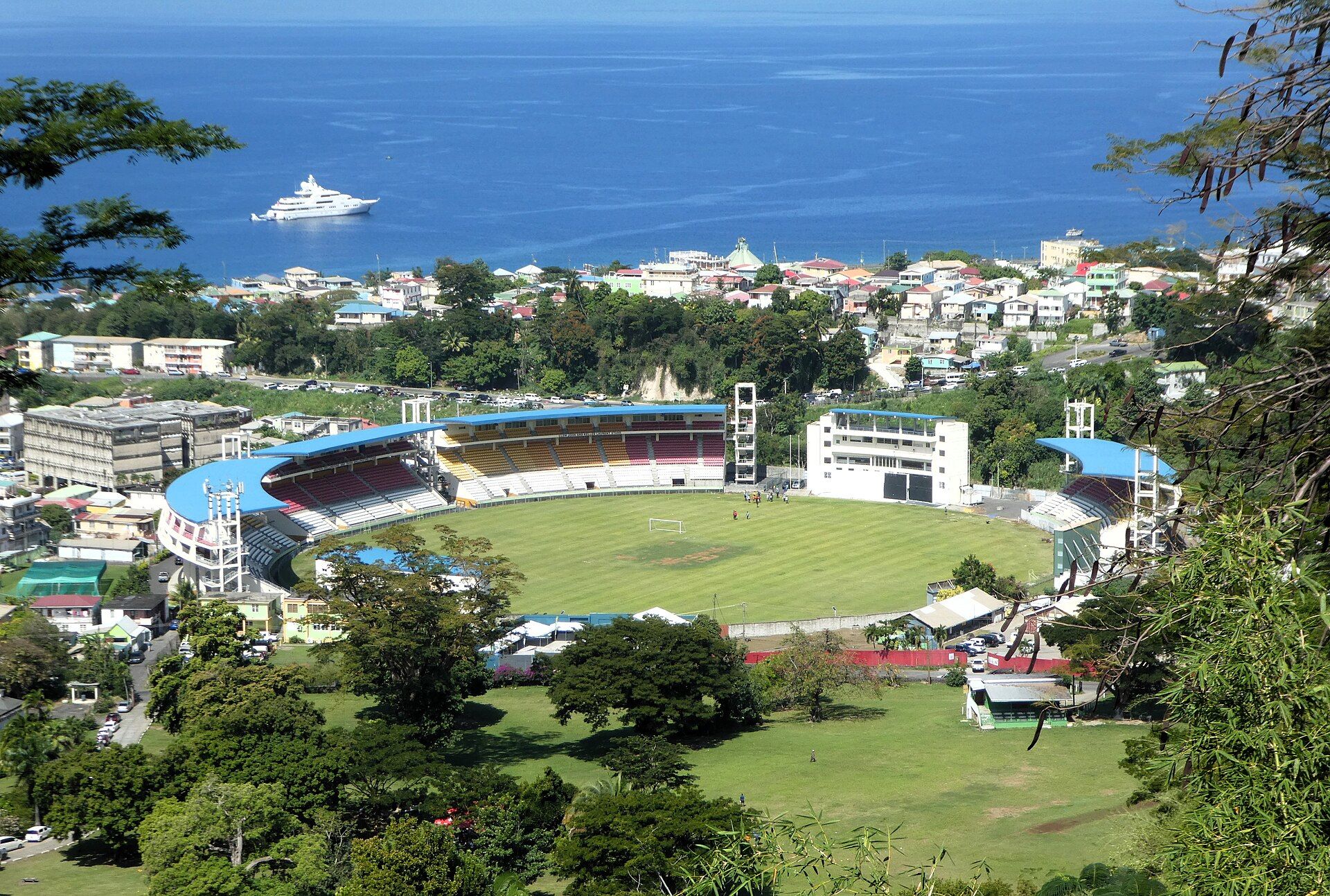 Roseau and Windsor Park viewed from above
