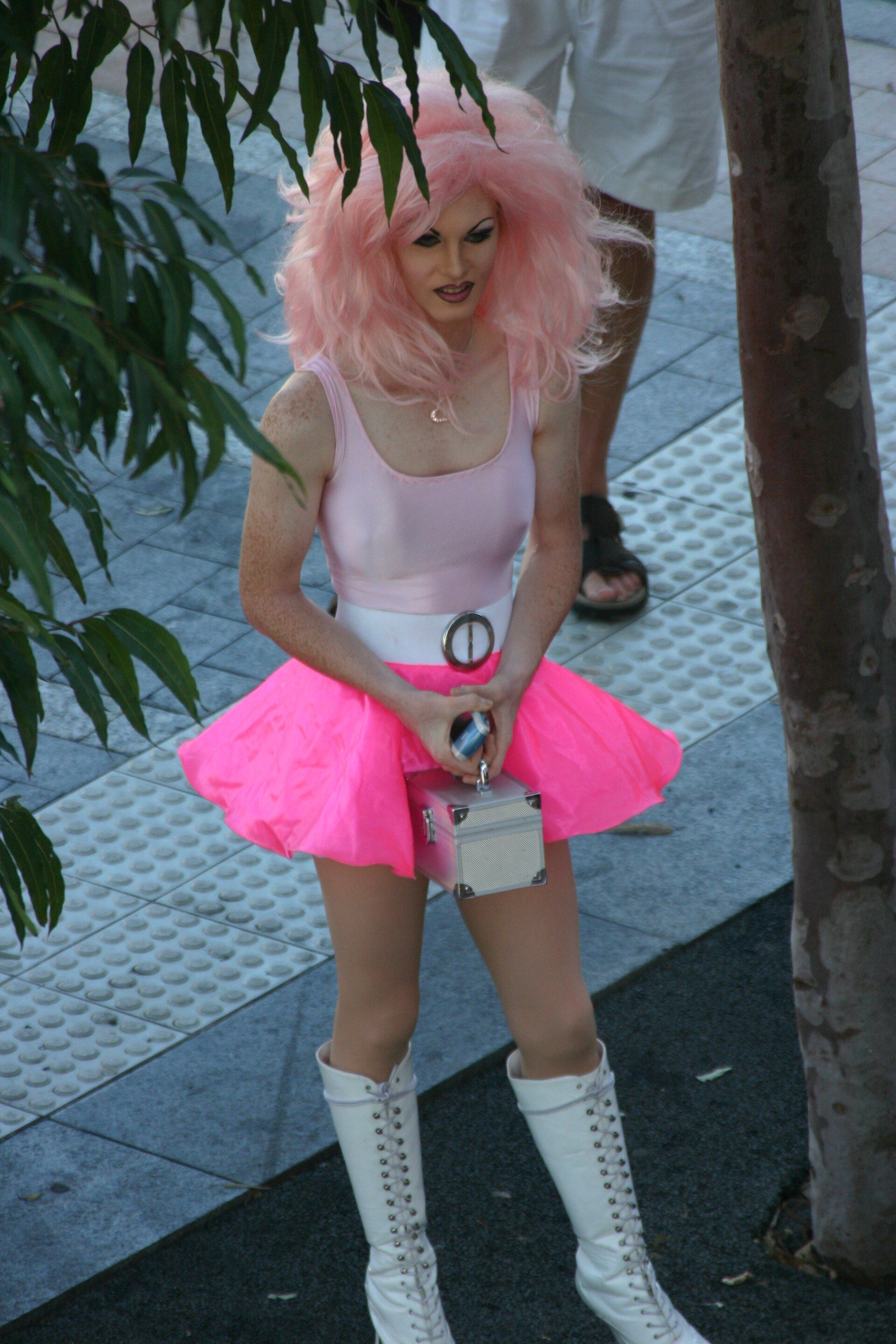 A colorful participant at Sydney Mardi Gras
