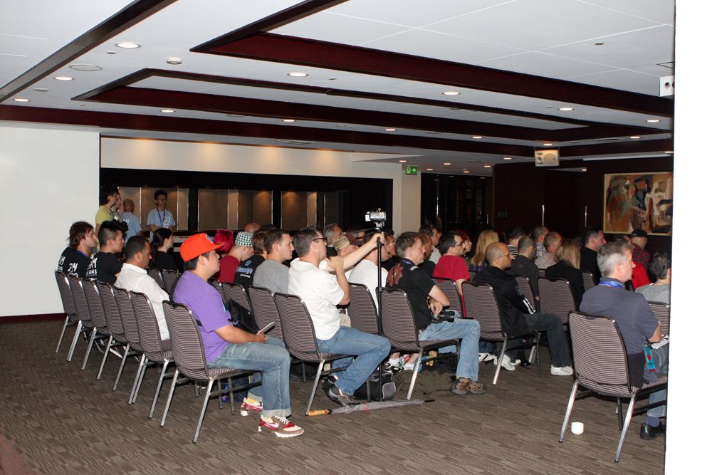 Community participants at a Sydney Mardi Gras media gathering