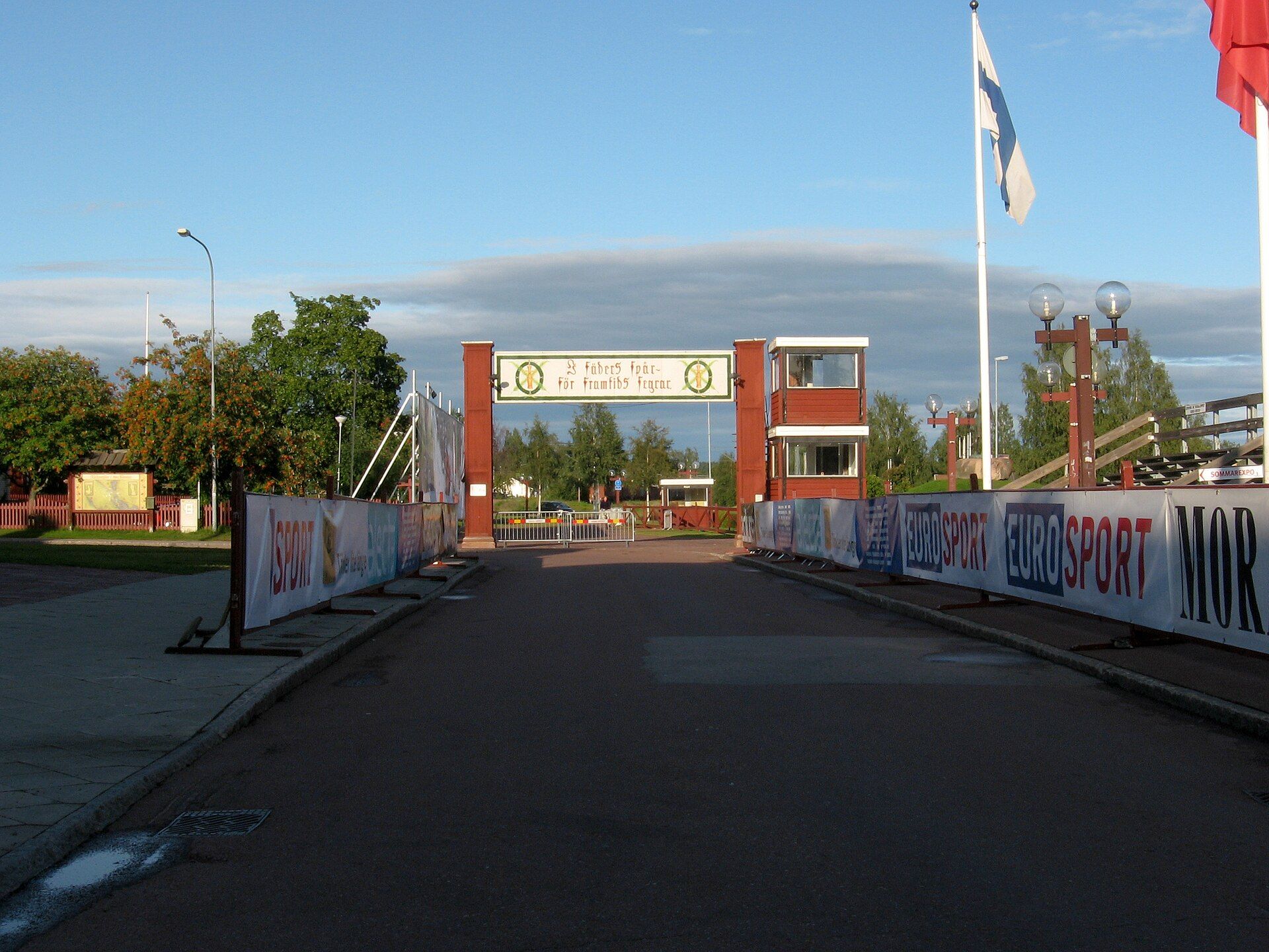 The historic Vasaloppet finish portal in Mora