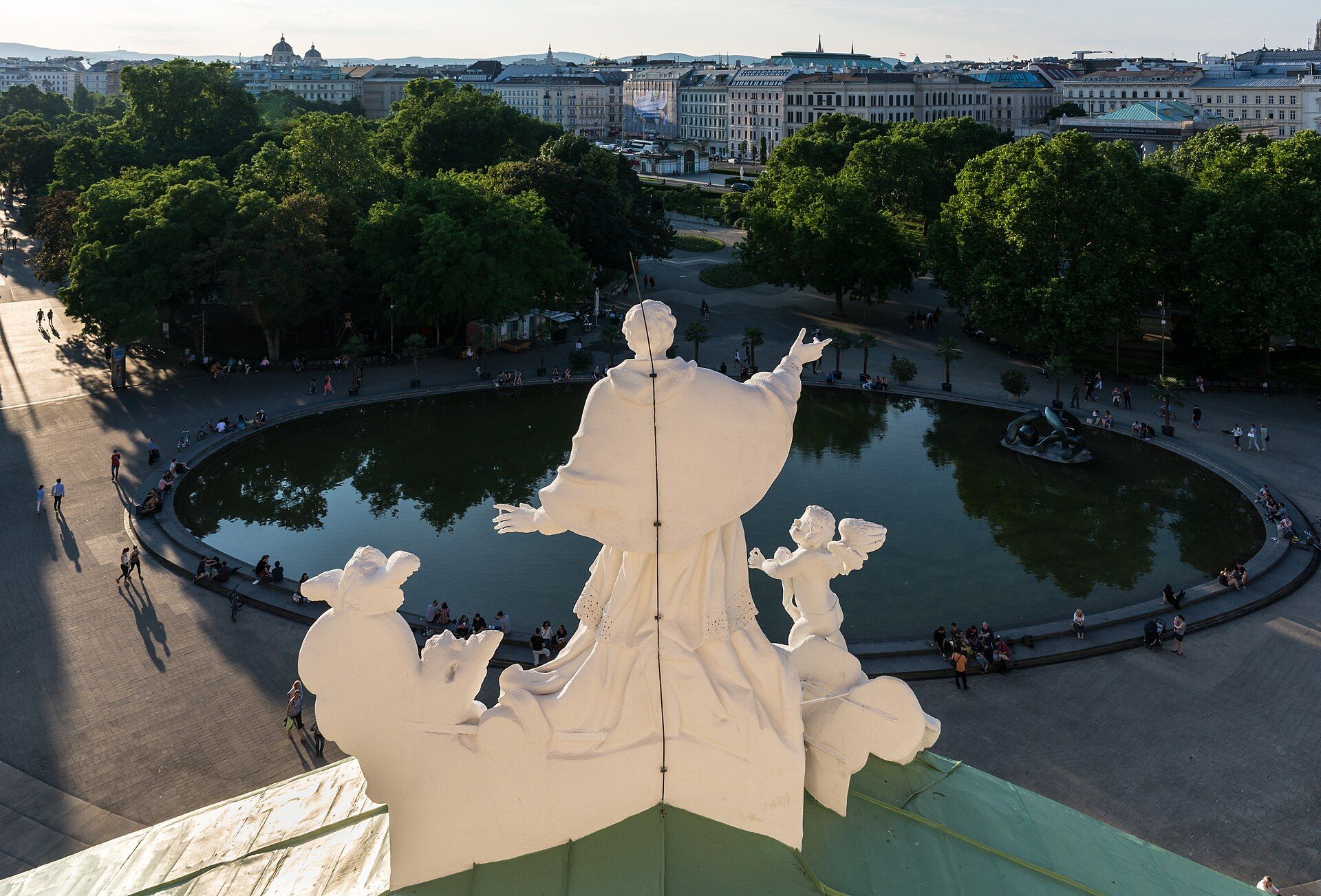 Karlskirche and central Vienna cityscape