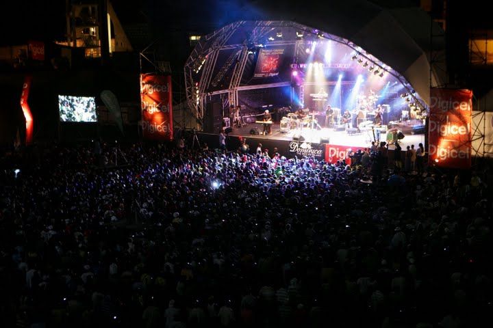 A live performance at the World Creole Music Festival in Dominica