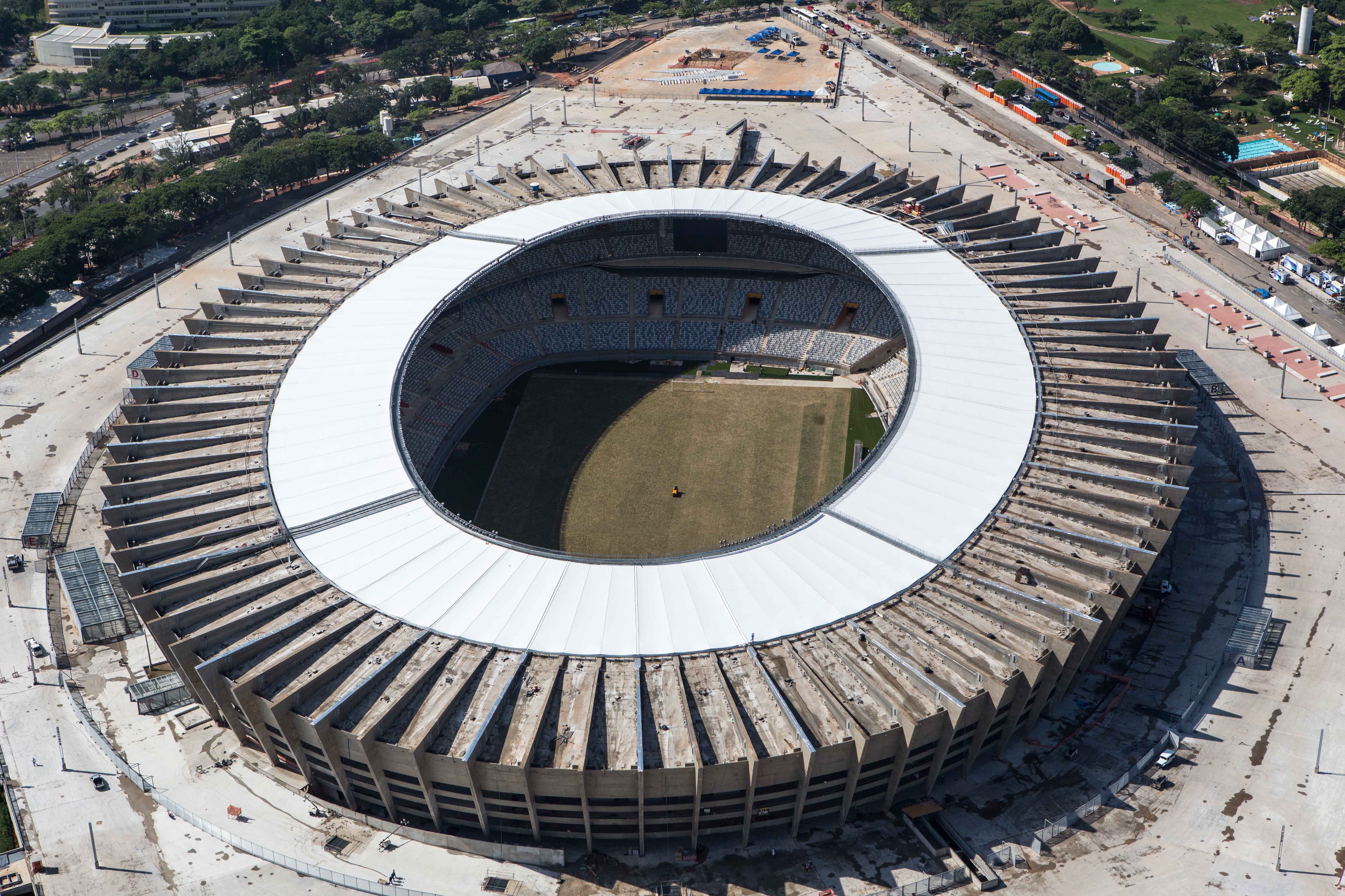 The Mineirão stadium in Belo Horizonte from the air, a 2027 Women's World Cup host venue in another host city.